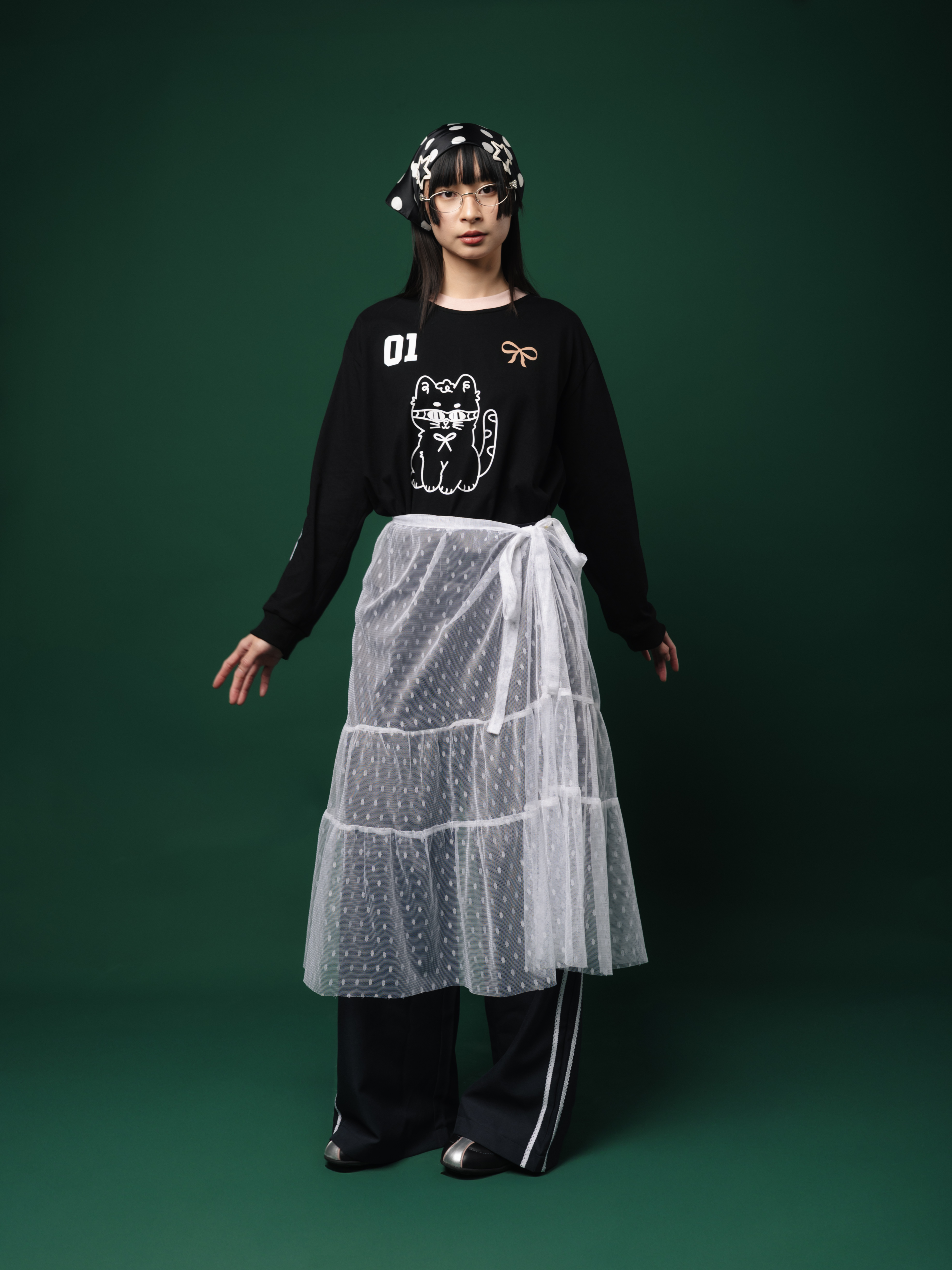Tome Ame - Ginka Layered Lace Skirt White - Rok Renda Wanita