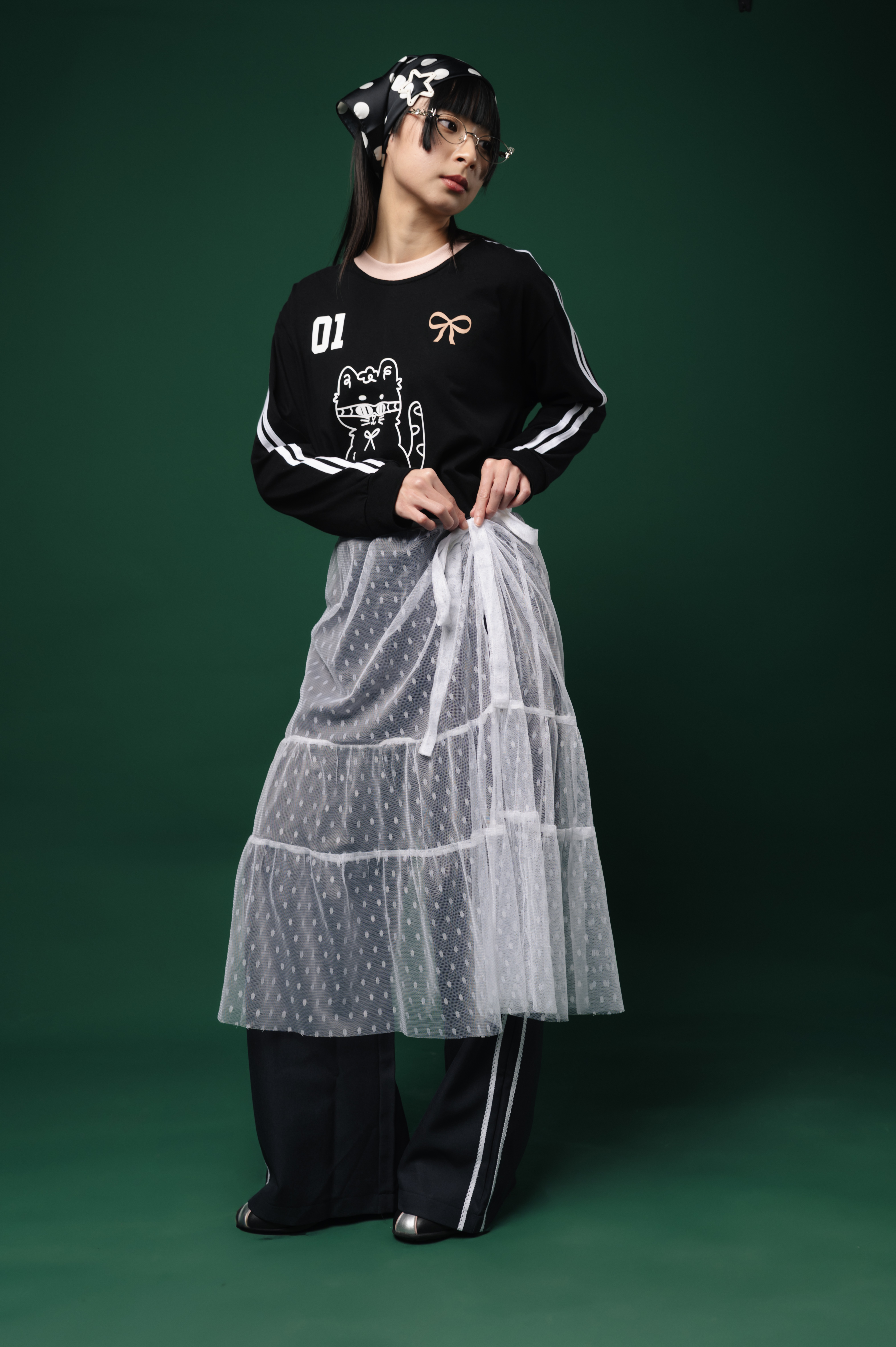 Tome Ame - Ginka Layered Lace Skirt White - Rok Renda Wanita
