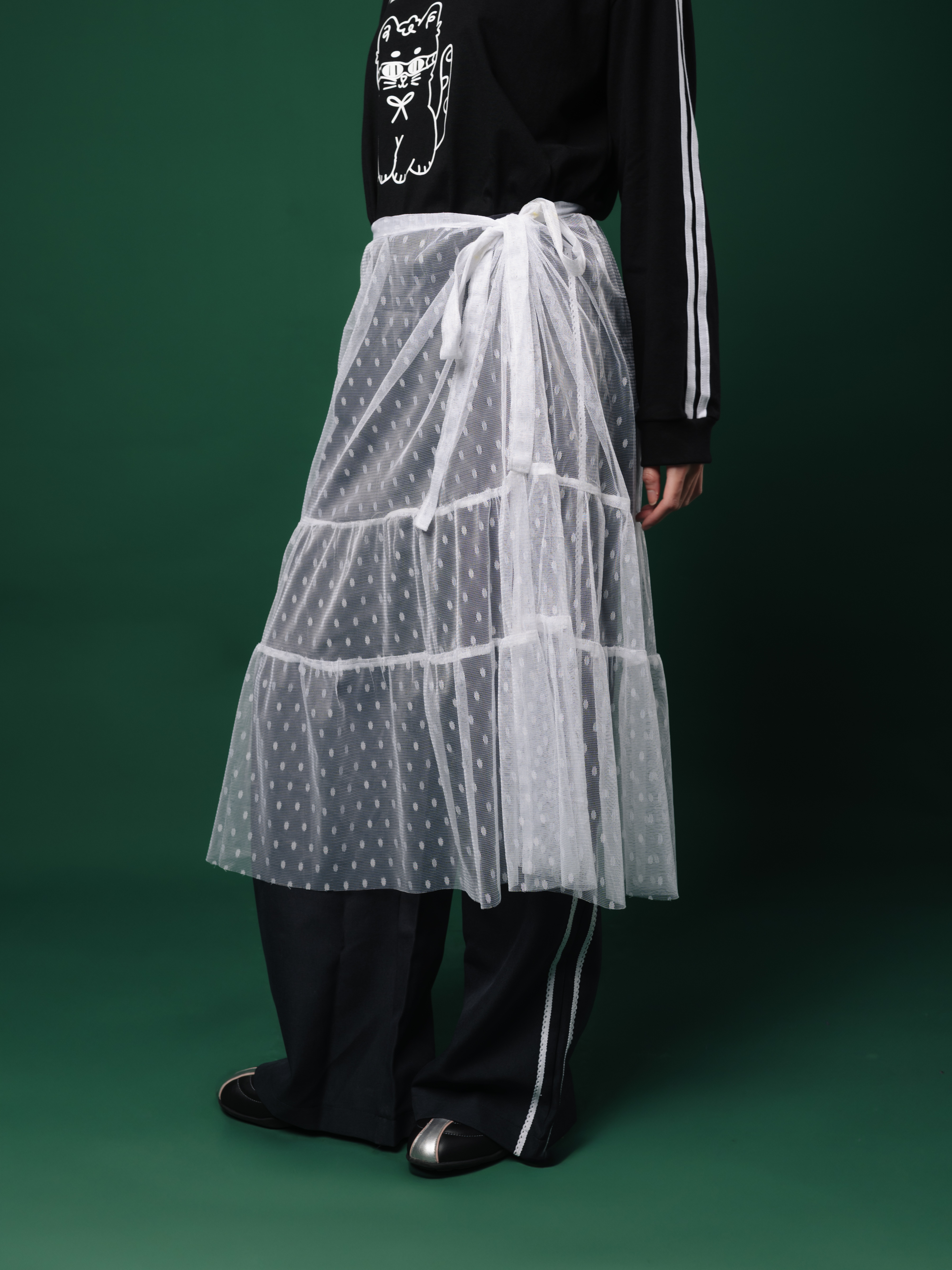 Tome Ame - Ginka Layered Lace Skirt White - Rok Renda Wanita