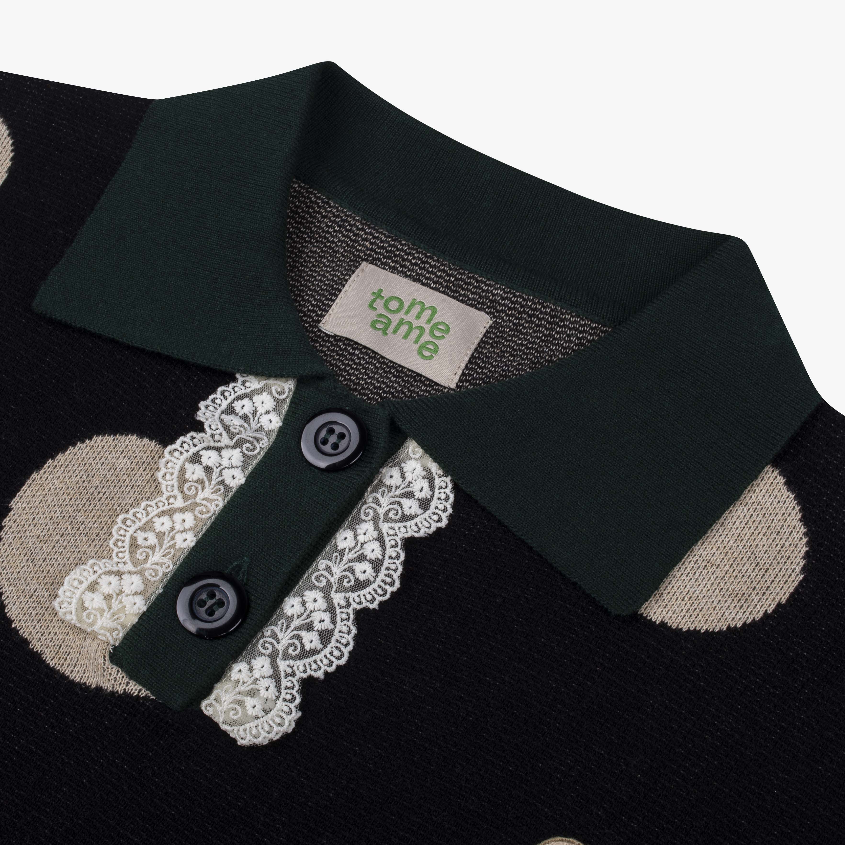 Tome Ame - Migi Rugby Shirt Polkadot - Longsleeve Knitwear Rajut