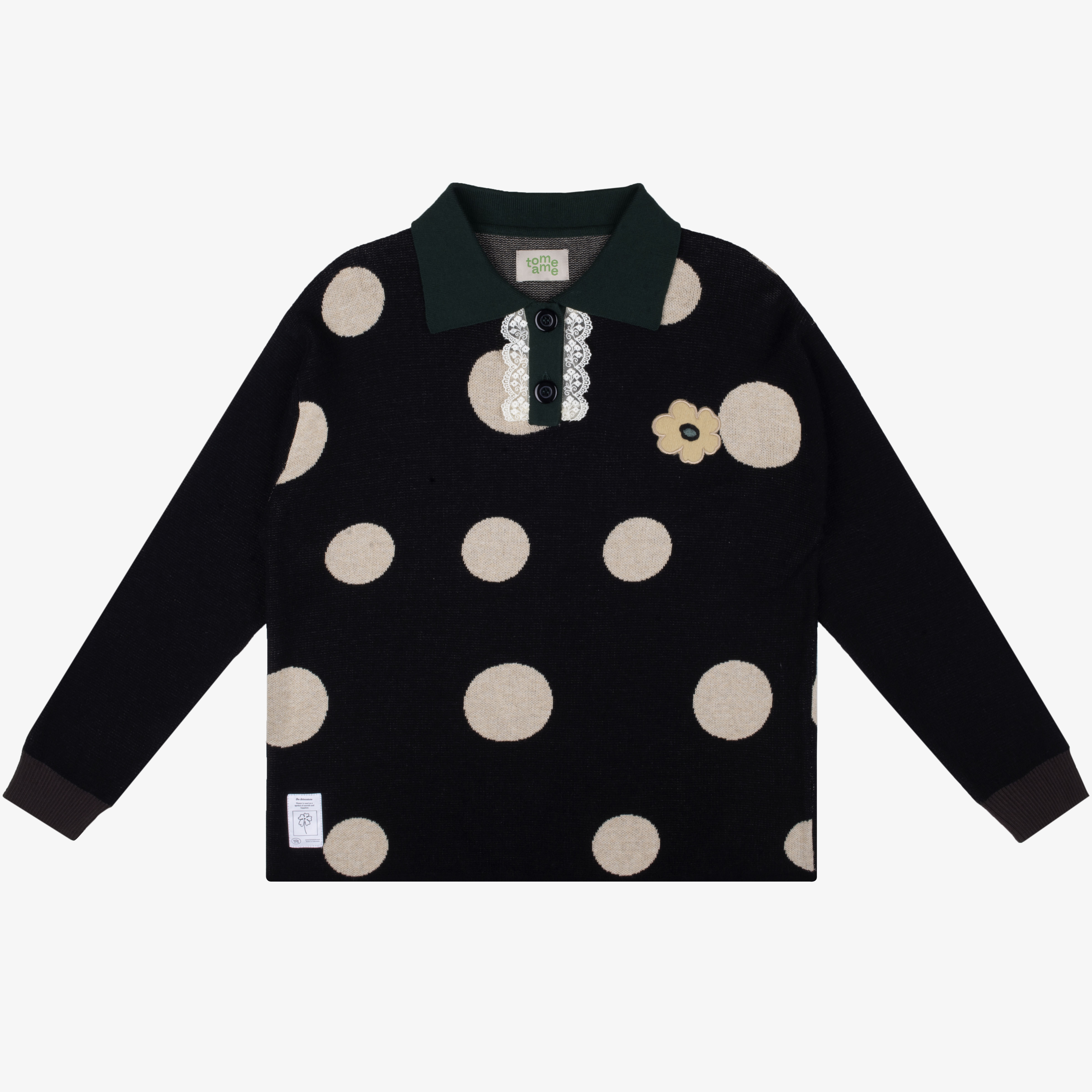 Tome Ame - Migi Rugby Shirt Polkadot - Longsleeve Knitwear Rajut