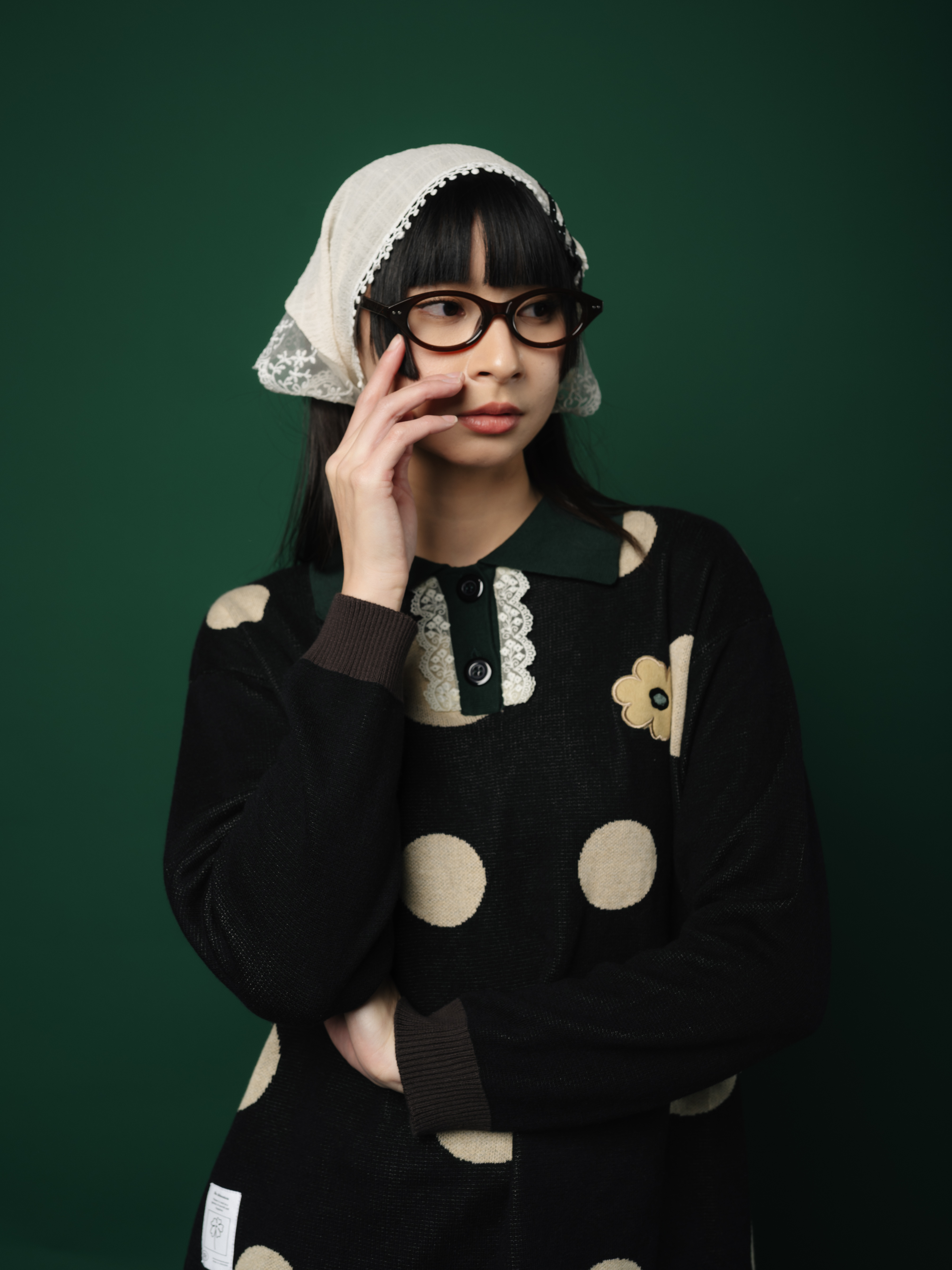 Tome Ame - Migi Rugby Shirt Polkadot - Longsleeve Knitwear Rajut