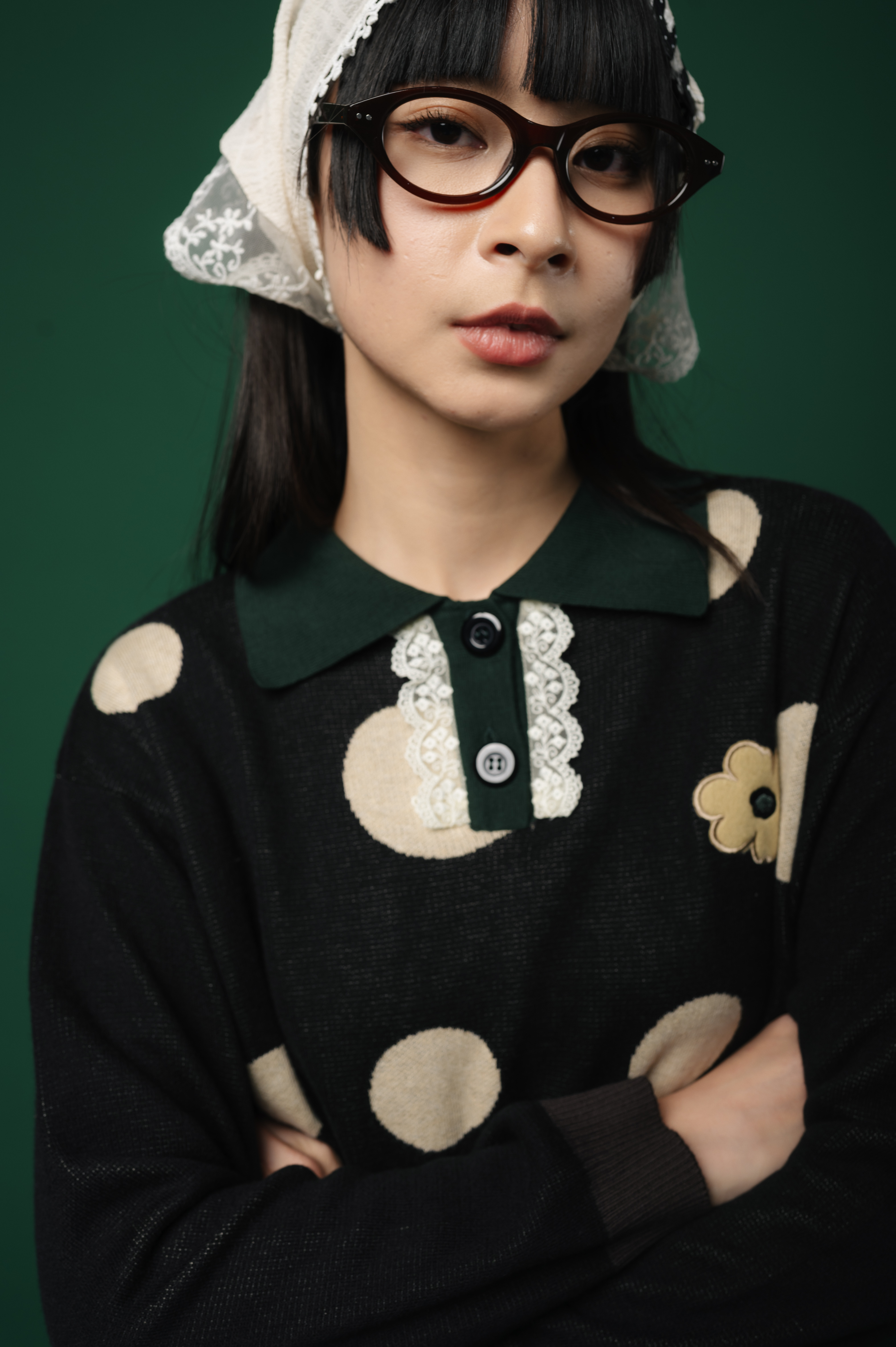 Tome Ame - Migi Rugby Shirt Polkadot - Longsleeve Knitwear Rajut