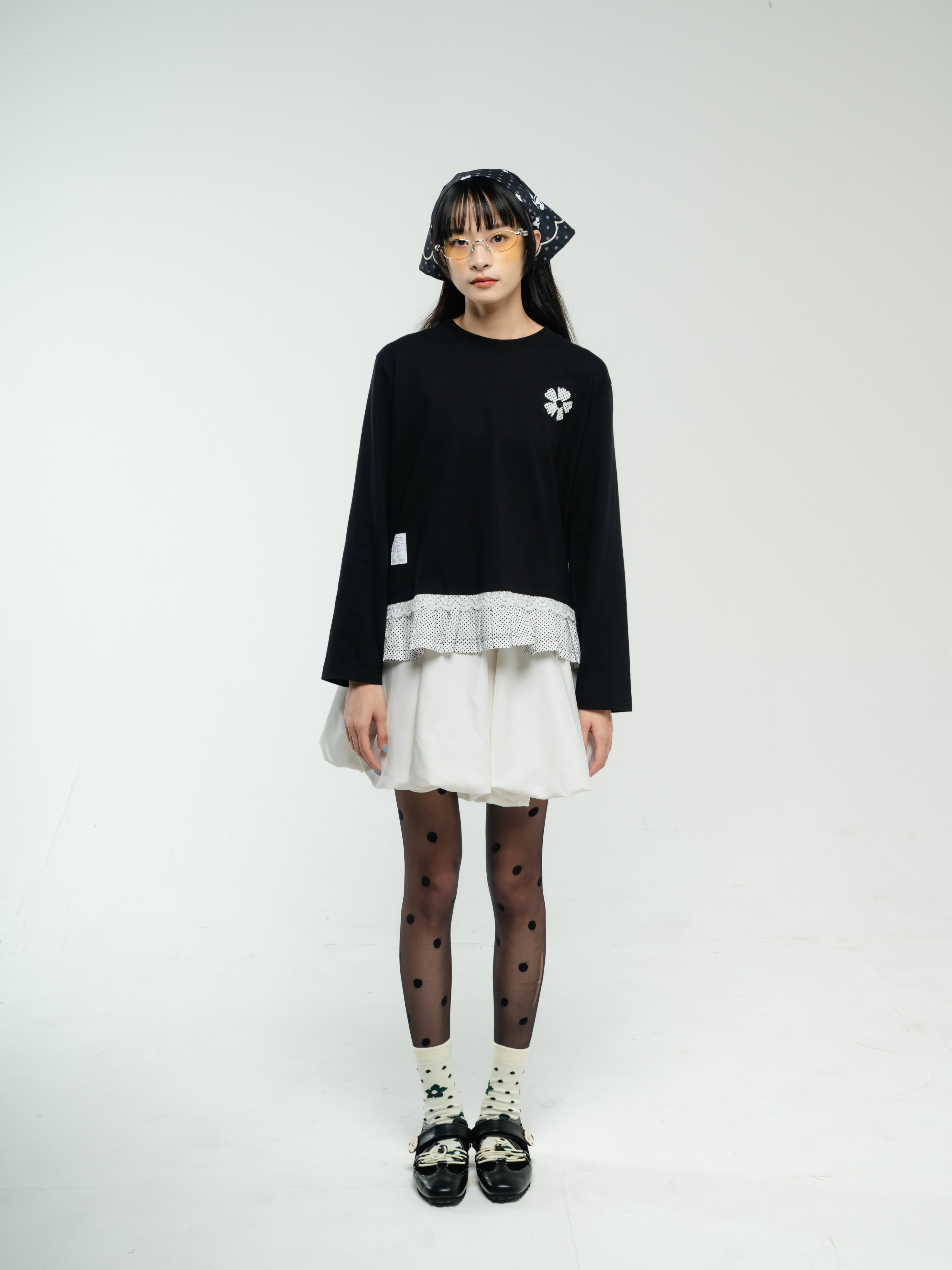 Tome Ame - Yujin Longsleeve Lace Pattern - T Shirt Lengan Panjang Motif Renda