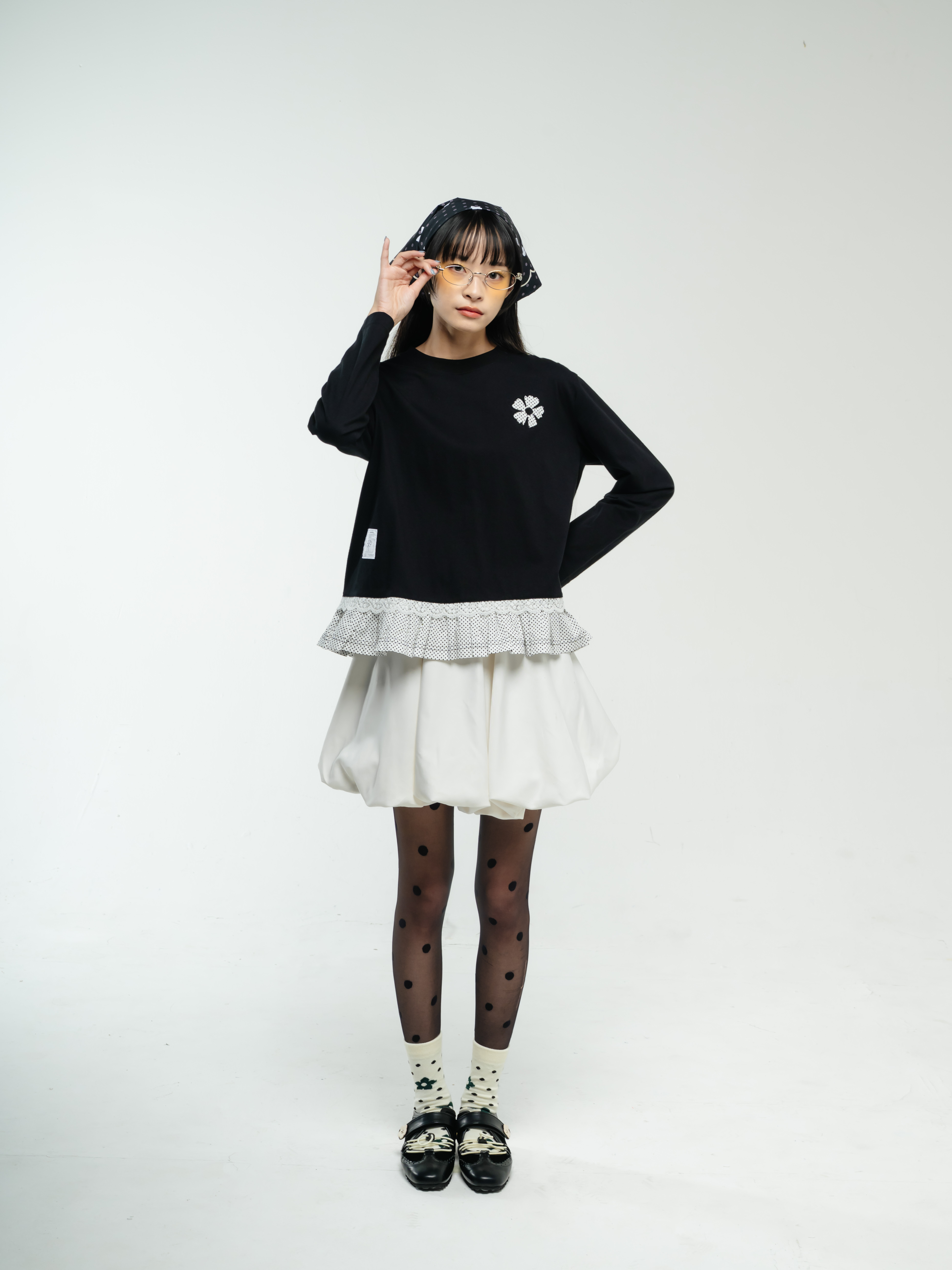 Tome Ame - Yujin Longsleeve Lace Pattern - T Shirt Lengan Panjang Motif Renda