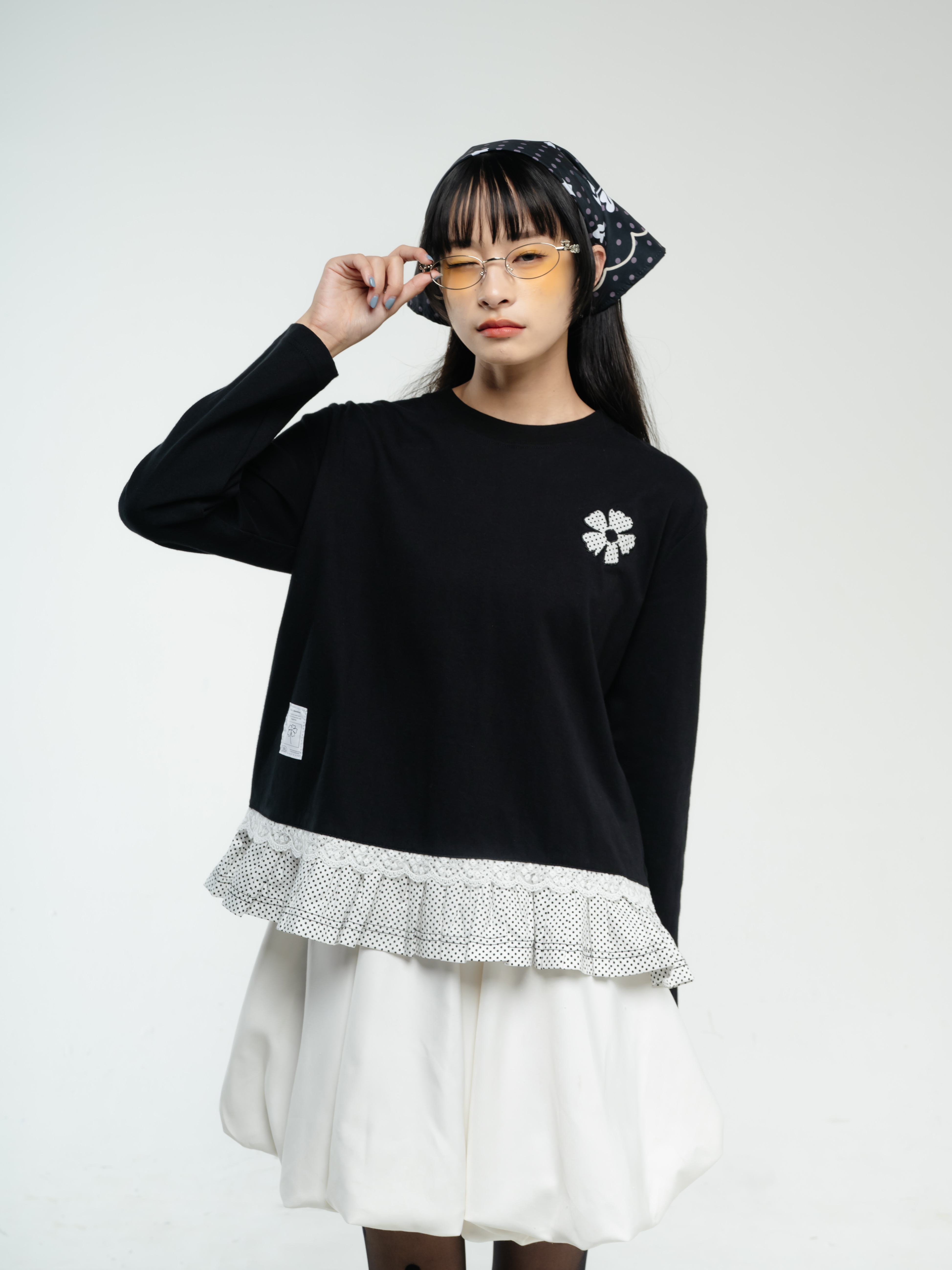 Tome Ame - Yujin Longsleeve Lace Pattern - T Shirt Lengan Panjang Motif Renda