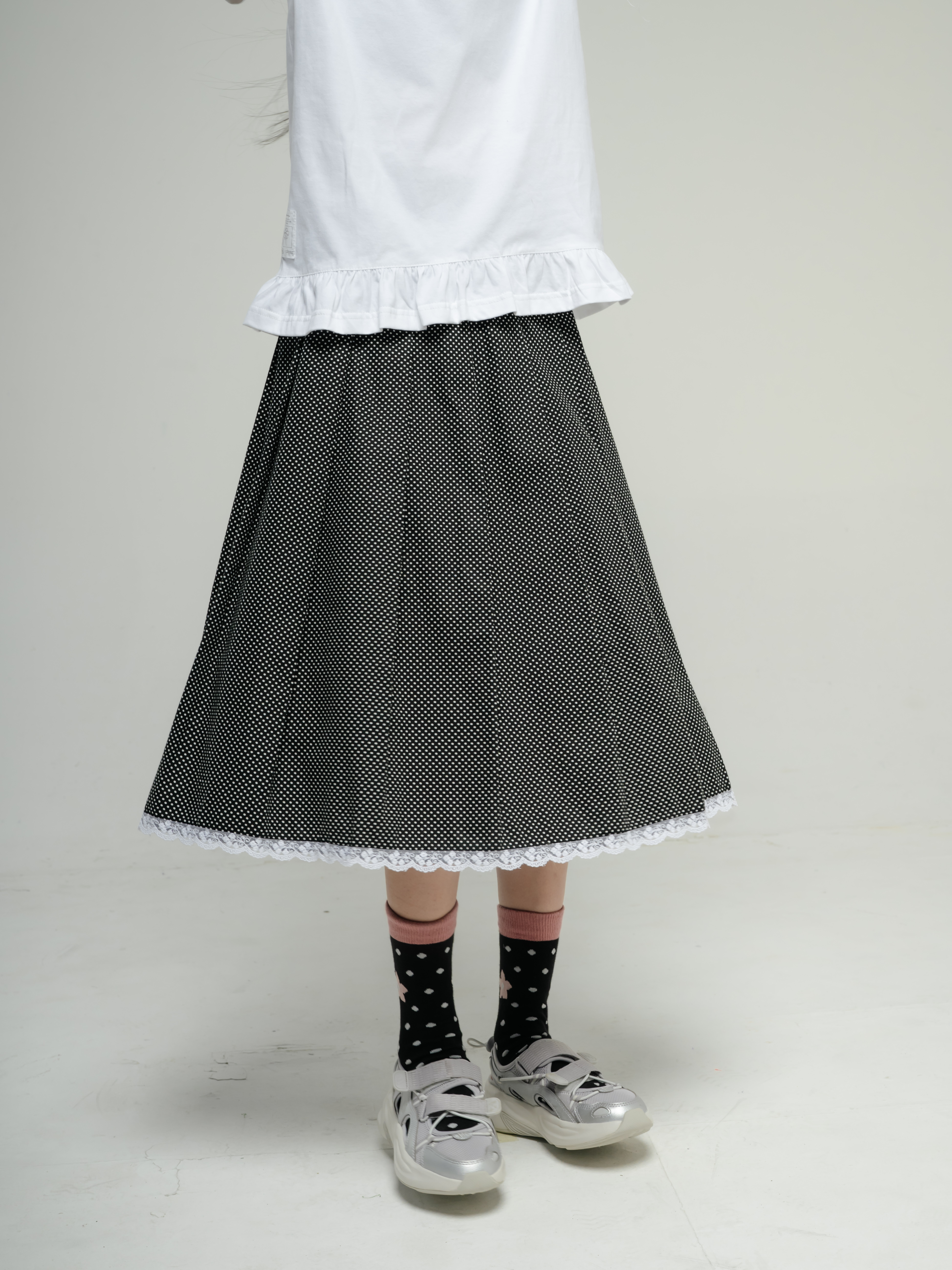 Tome Ame - Ouka Skirt Polkadot - Rok Midi Motif Polka