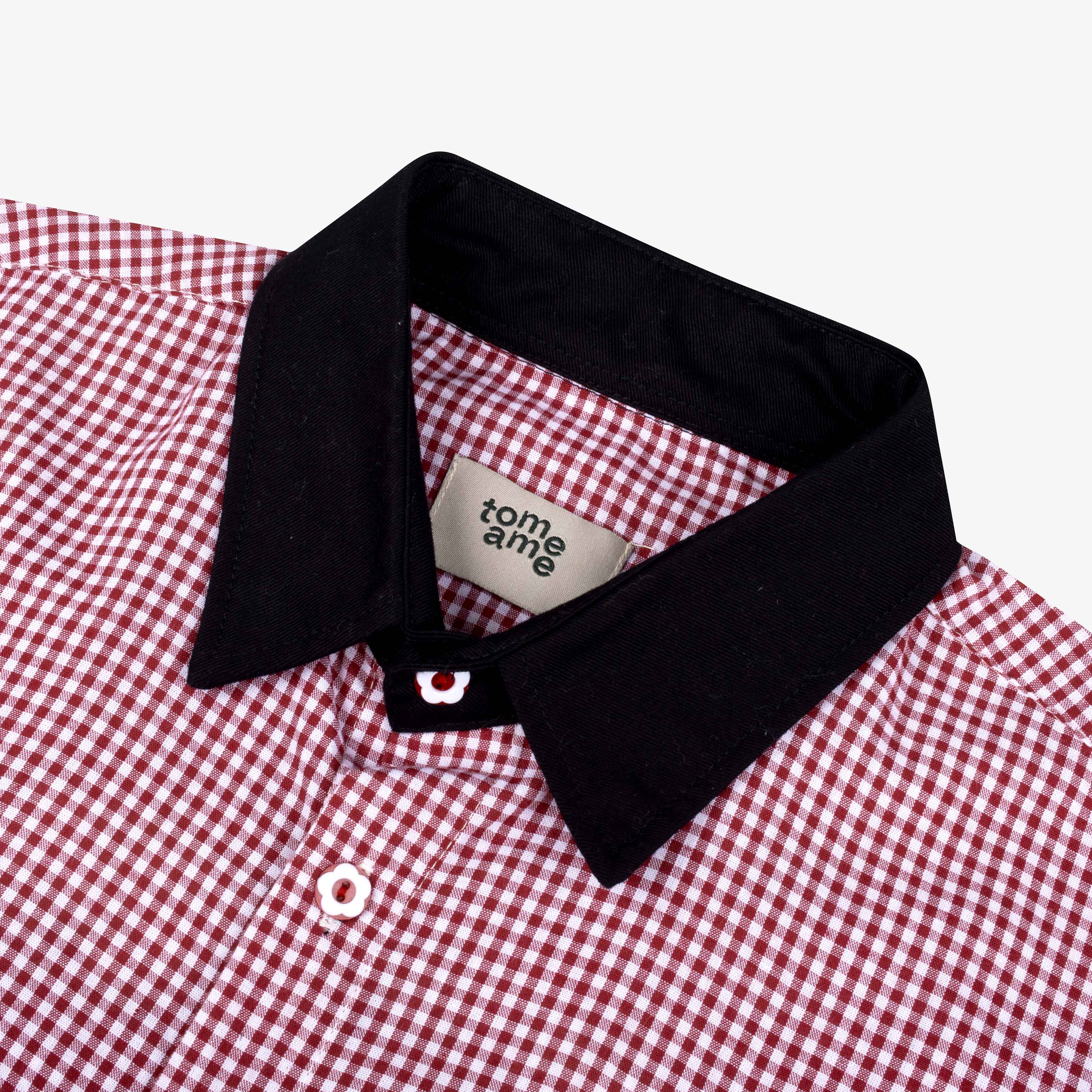 Tome Ame - Chiko Plaid Embroidery Shirt - Kemeja Lengan Panjang Motif Kotak