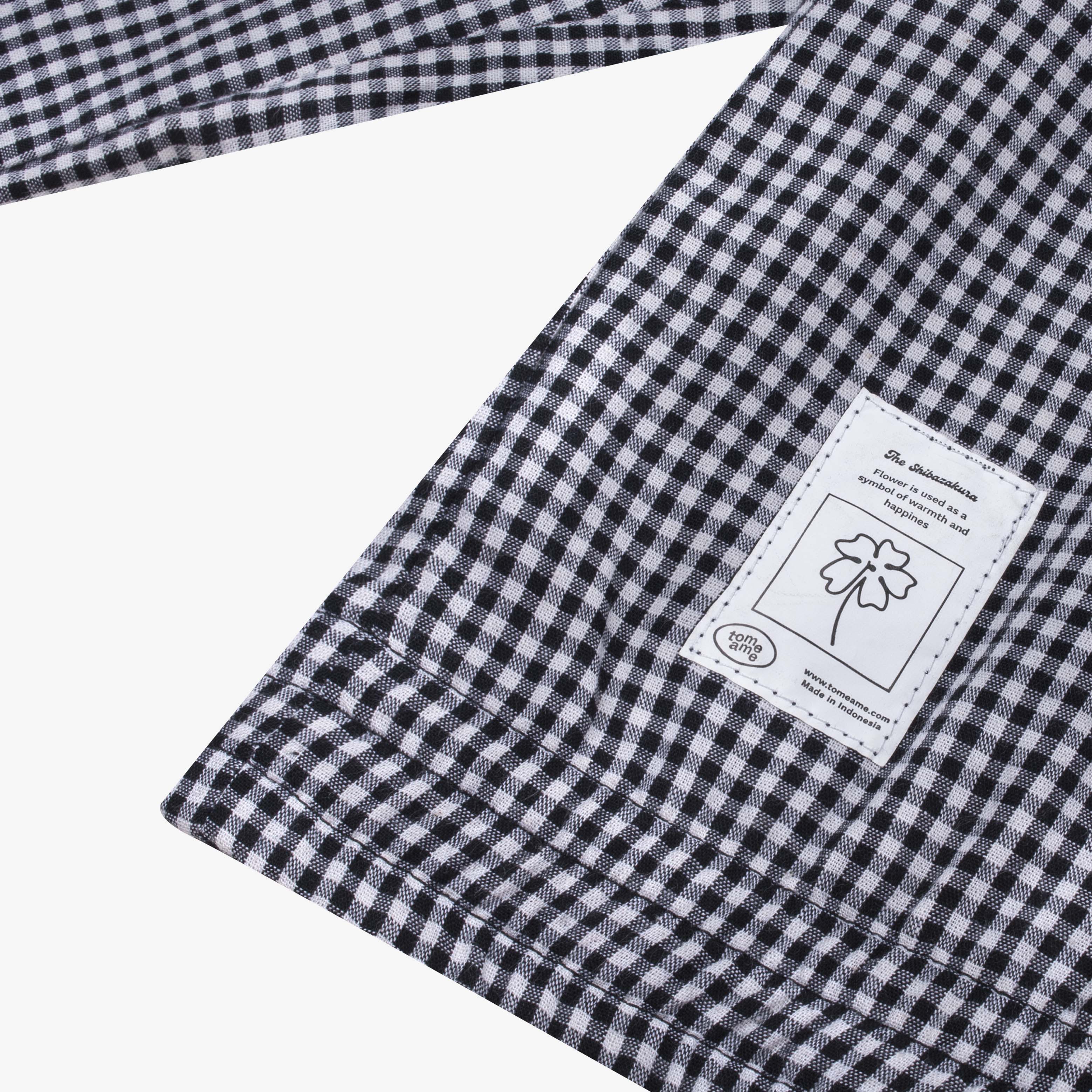Tome Ame - Tometo Plaid Button Embroidery Shirt - Kemeja Lengan Panjang Motif Kotak