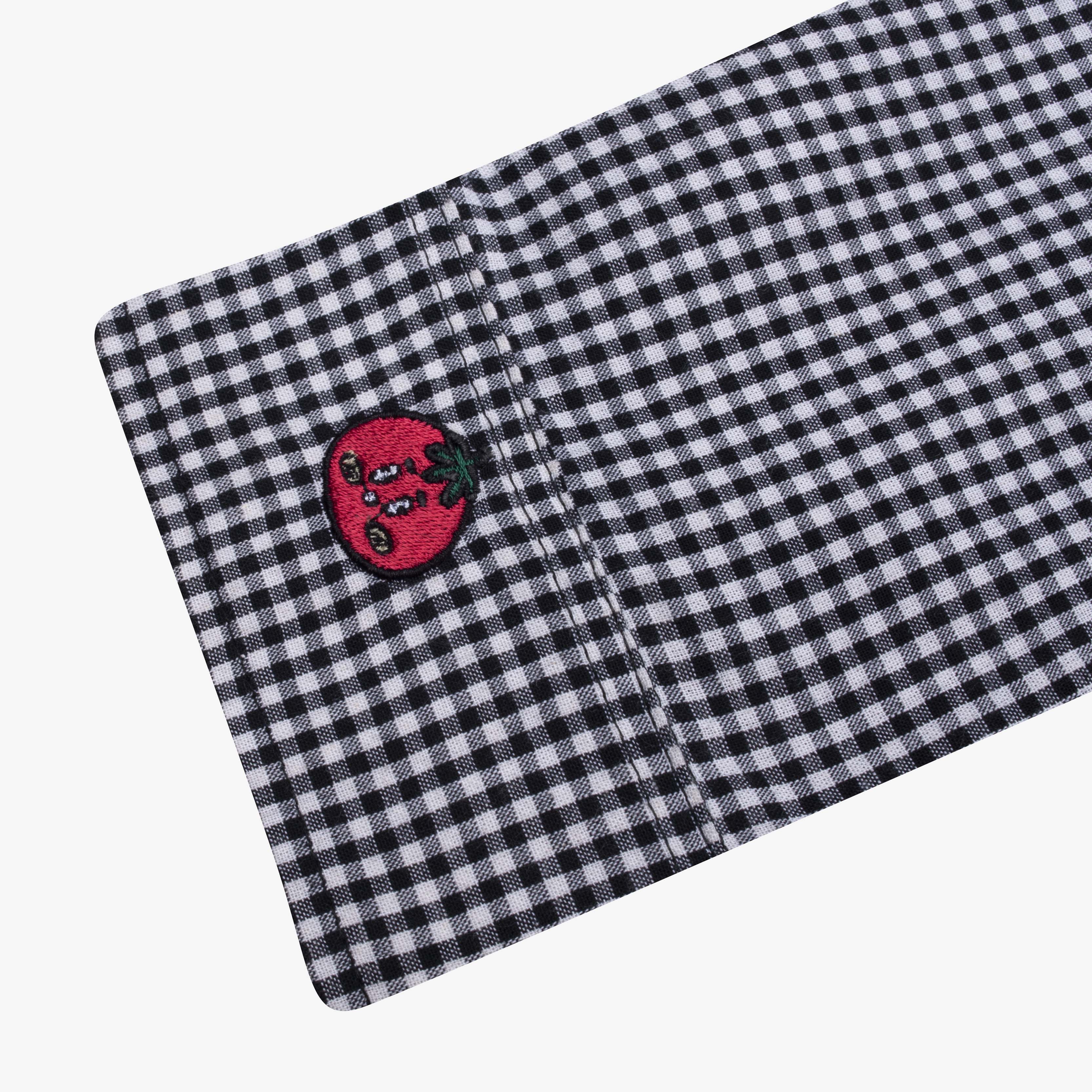 Tome Ame - Tometo Plaid Button Embroidery Shirt - Kemeja Lengan Panjang Motif Kotak