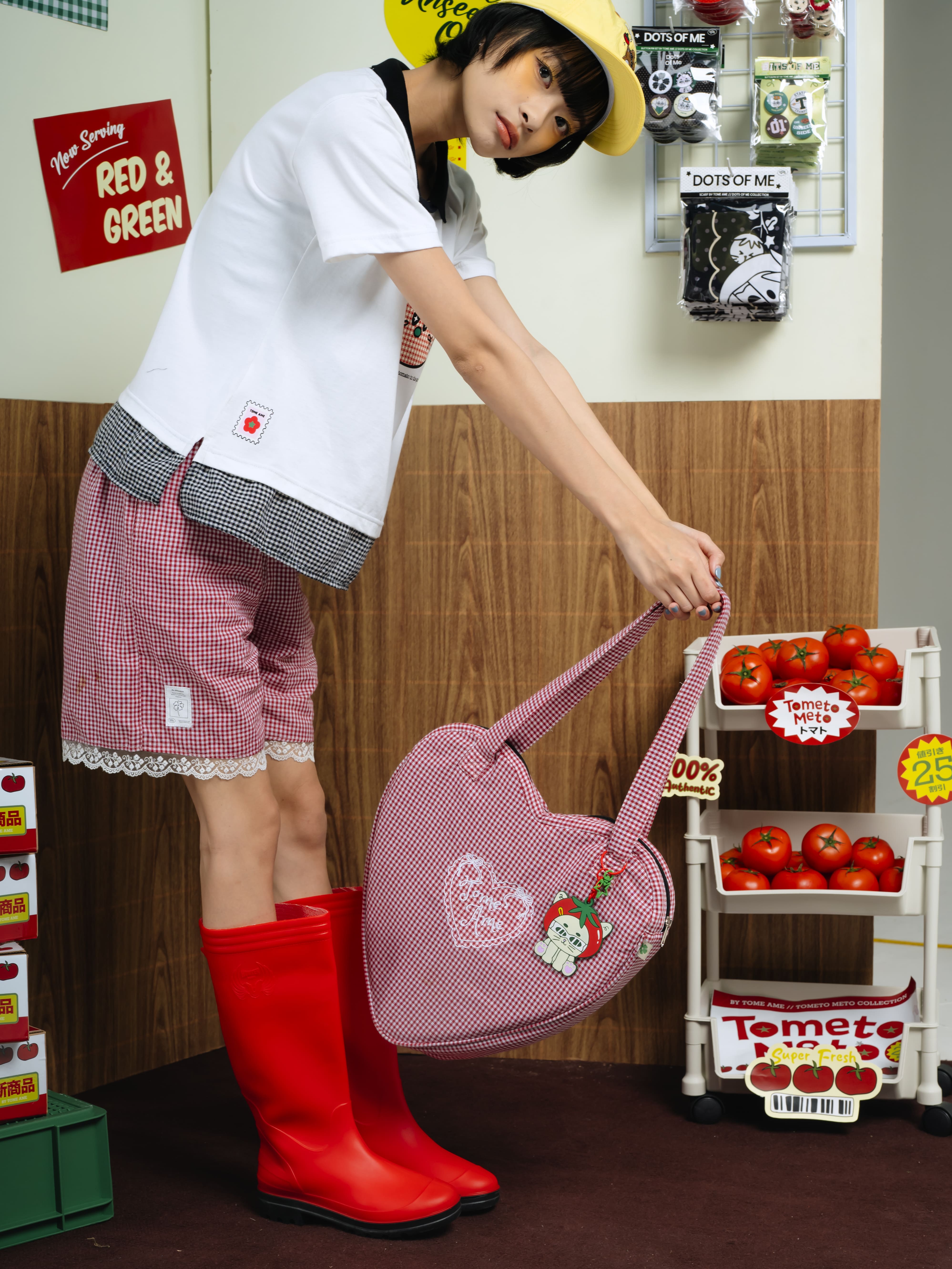 Tome Ame - Ame Tote Bag Plaid Red