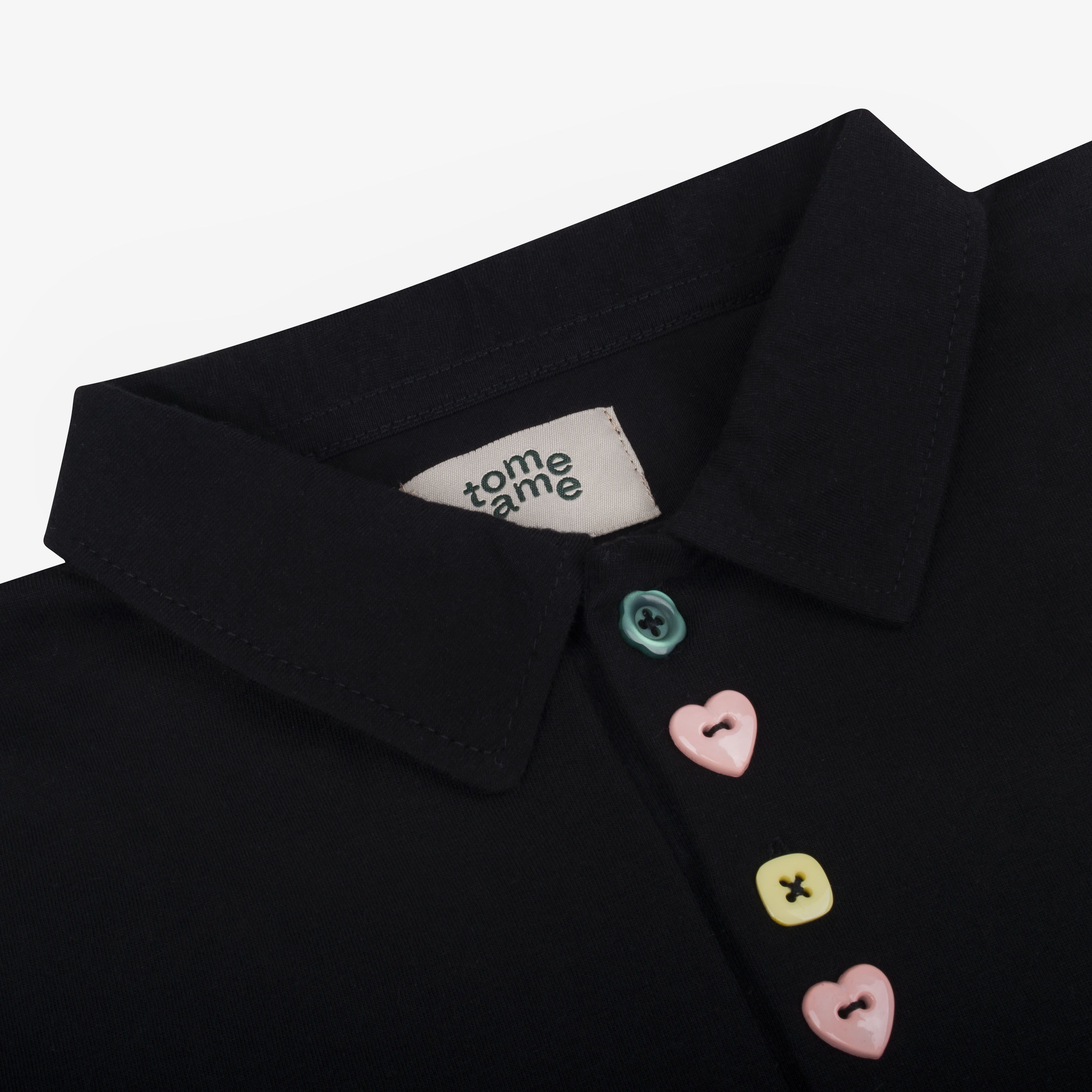 Tome Ame - Hanami Longsleeve Polo Shirt - T Shirt Polo Lengan Panjang Aksen Kancing