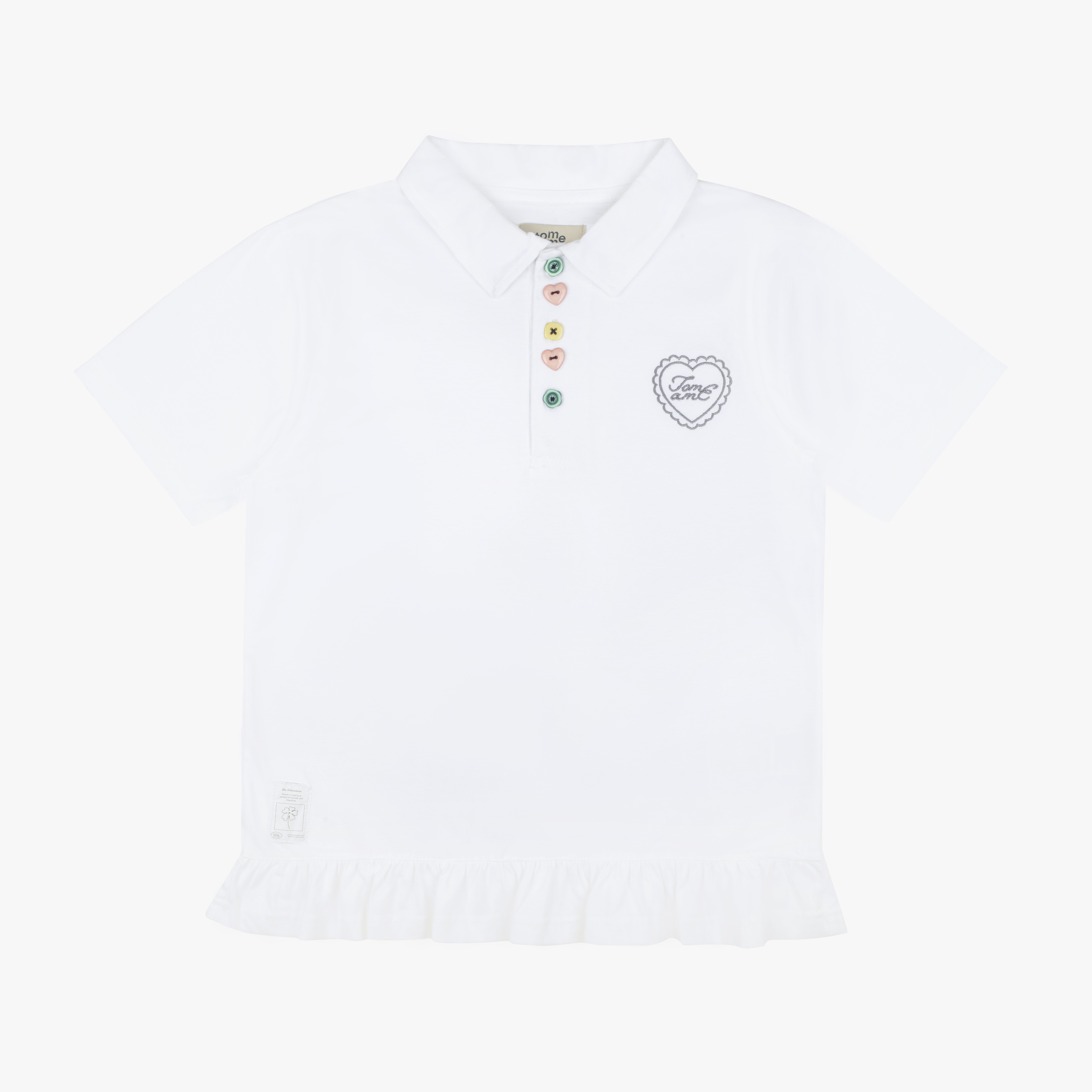 Tome Ame - Hanami Short Polo Shirt - T Shirt Polo Lengan Pendek Aksen Kancing