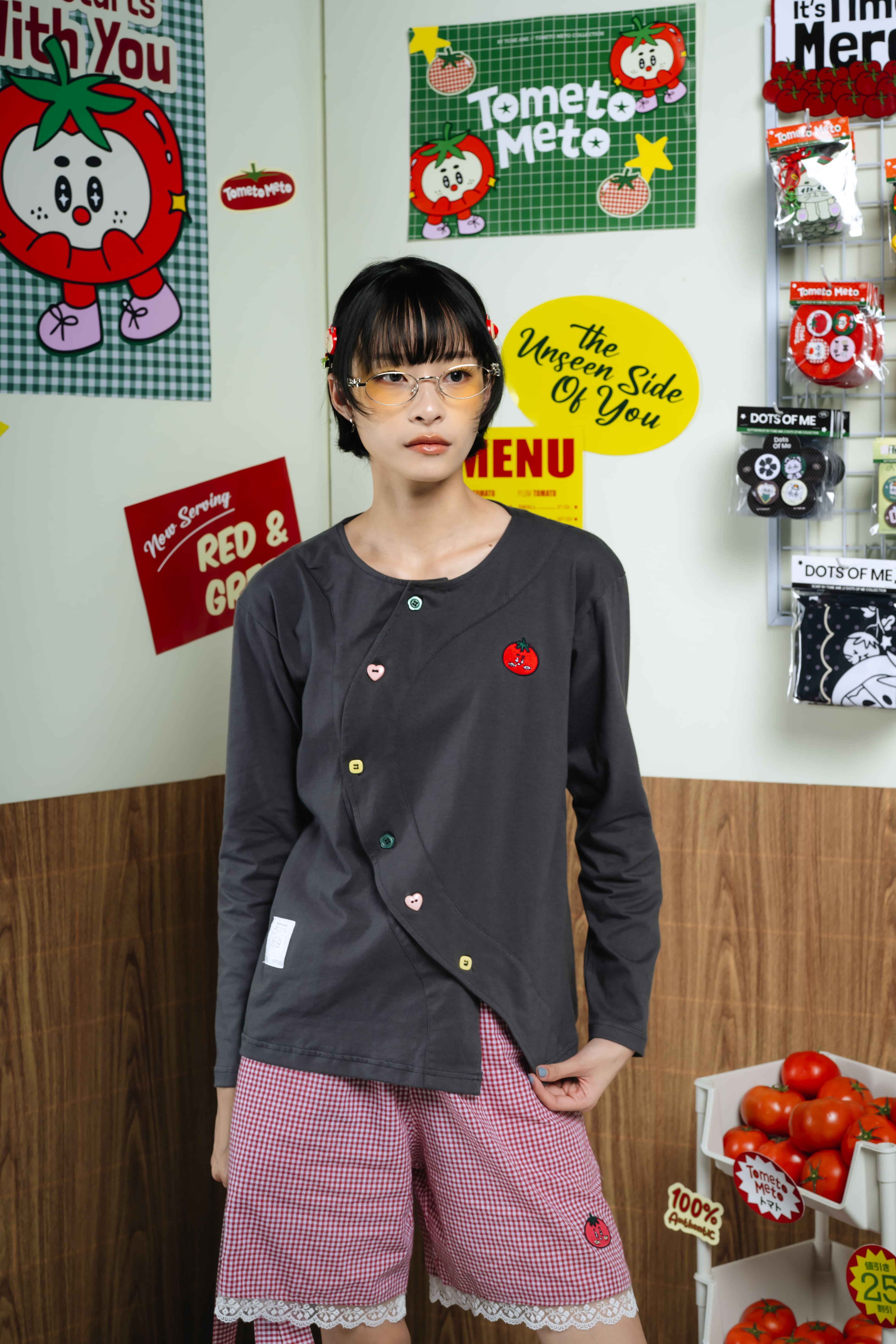 Tome Ame - Hitomi Longsleeve Button - T Shirt Lengan Panjang 24S