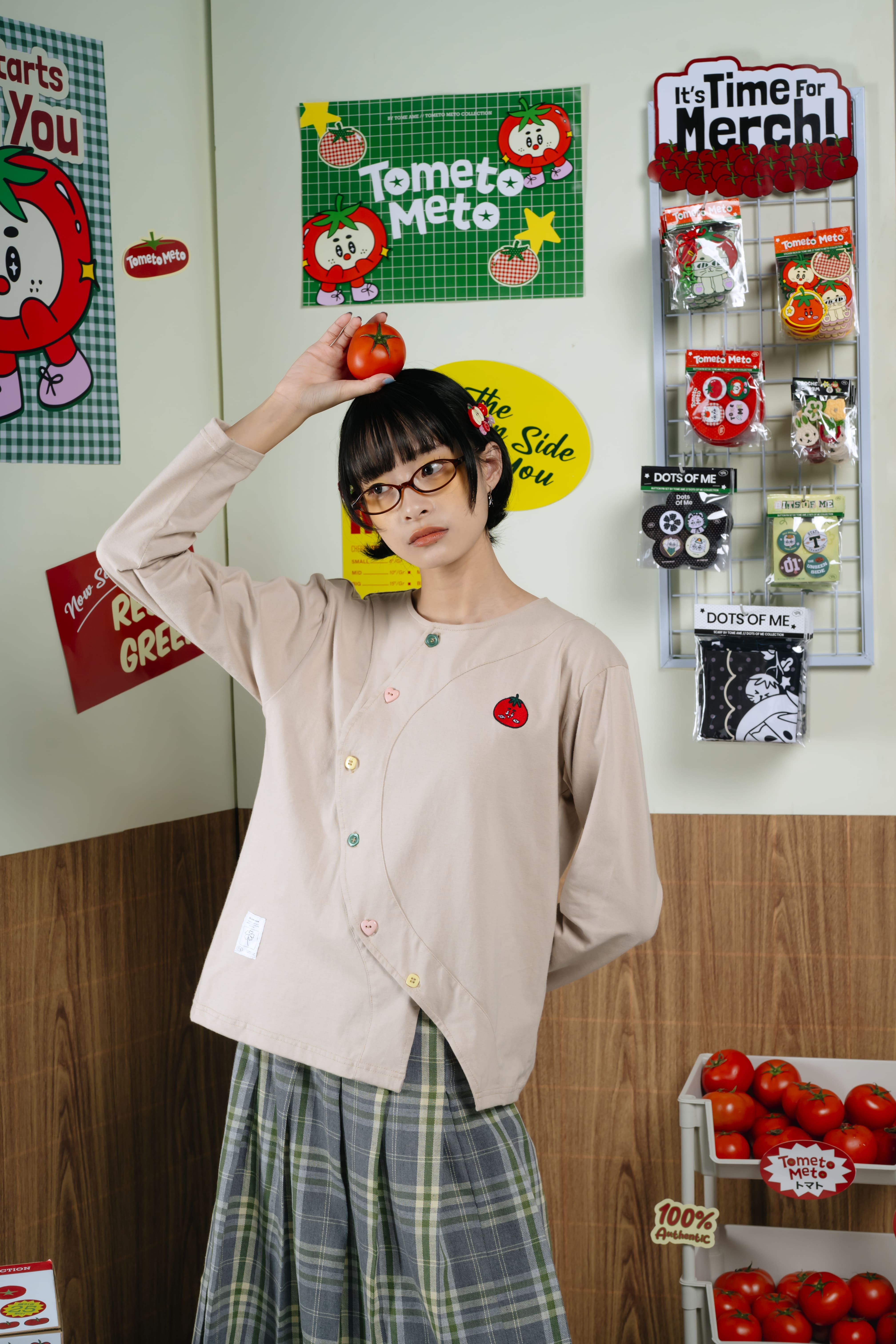 Tome Ame - Hitomi Longsleeve Button - T Shirt Lengan Panjang 24S