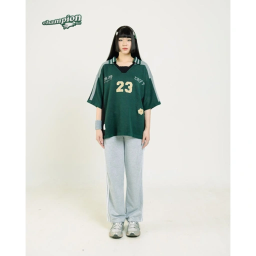 Image of Tome Ame - Junko Knit Jersey Dark Green