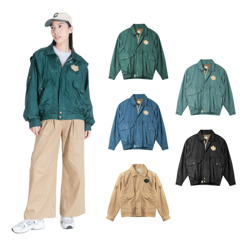 Tome Ame - Haka Retro Windbreaker Jacket Jaket Winbreaker Wanita