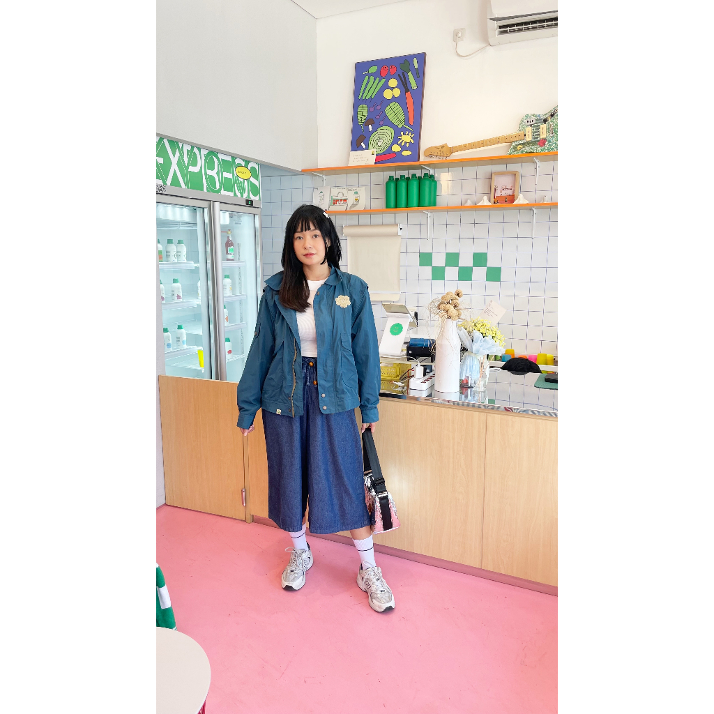 Tome Ame - Haka Retro Windbreaker Jacket Jaket Winbreaker Wanita