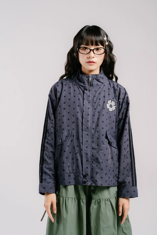 Tome Ame - Naerin Polka Dot  Jacket - Jaket Outer Wanita Motif Polka Dot