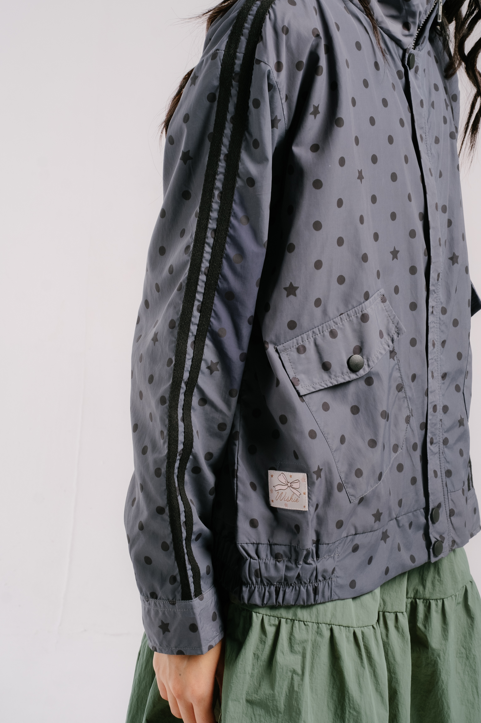 Tome Ame - Naerin Polka Dot Jacket - Jaket Outer Wanita Motif Polka Dot
