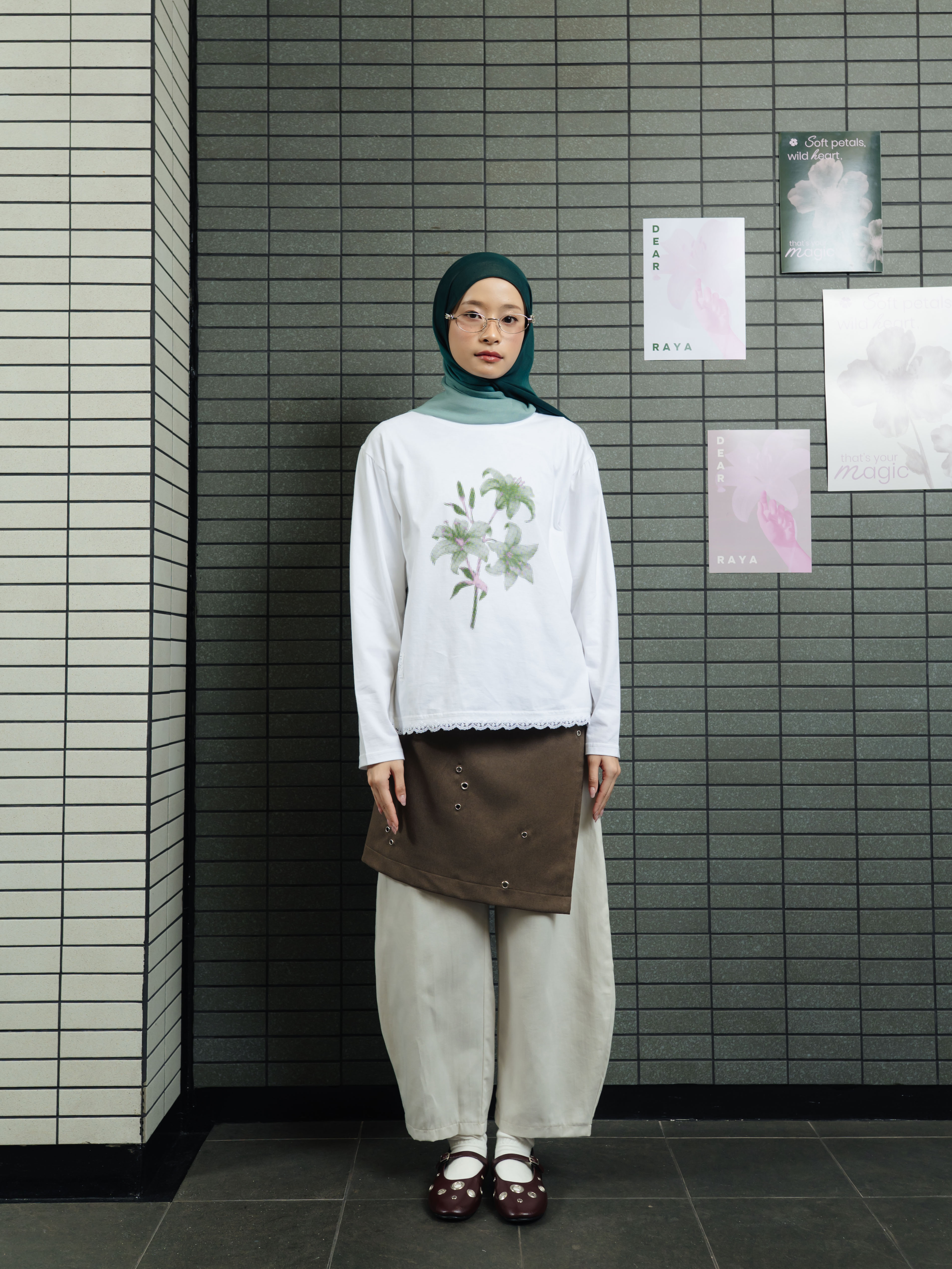 TOME AME - ARIRI T SHIRT LONGSLEEVE - KAOS LENGAN PANJANG MOTIF BUNGA
