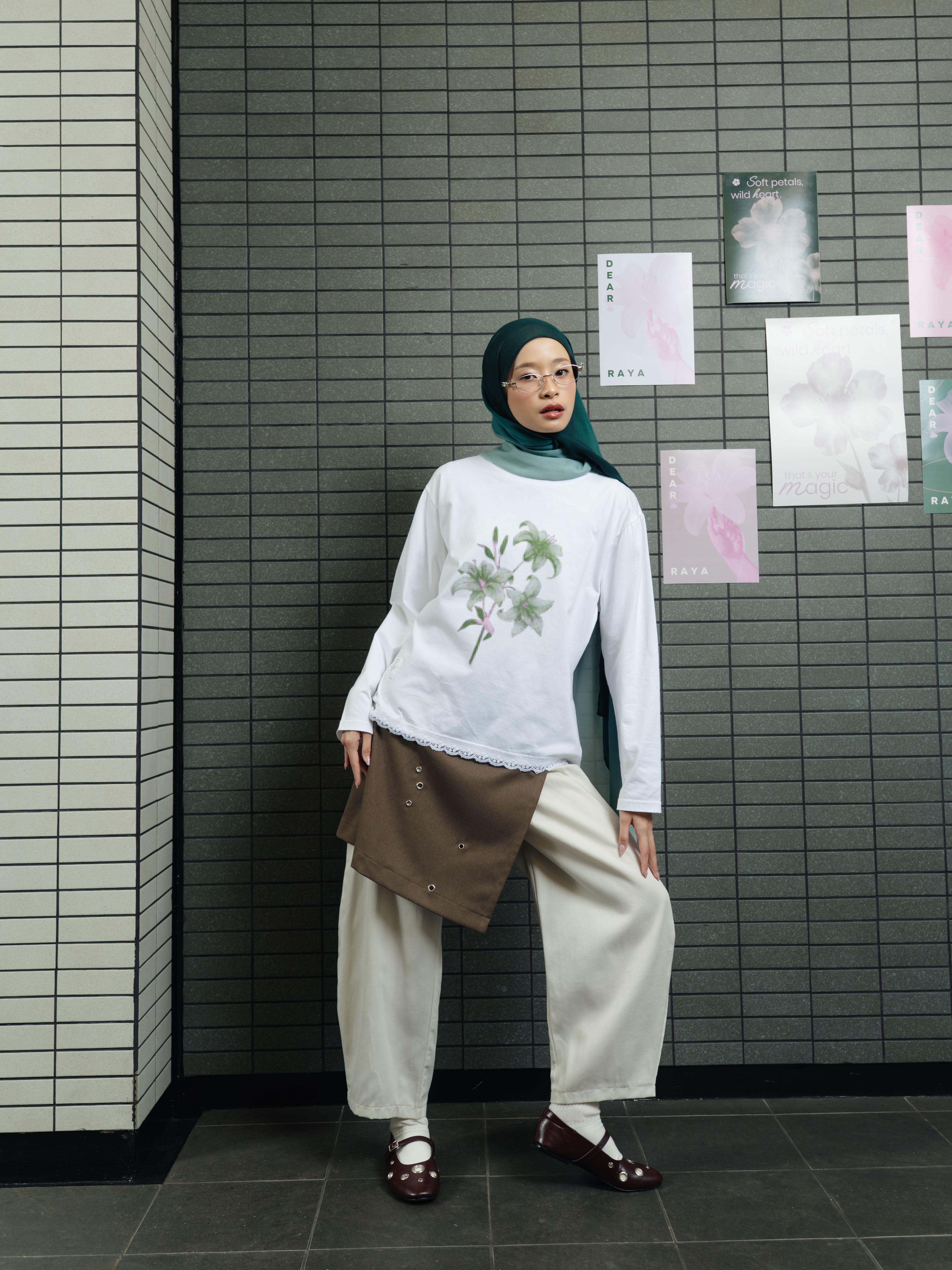 TOME AME - ARIRI T SHIRT LONGSLEEVE - KAOS LENGAN PANJANG MOTIF BUNGA