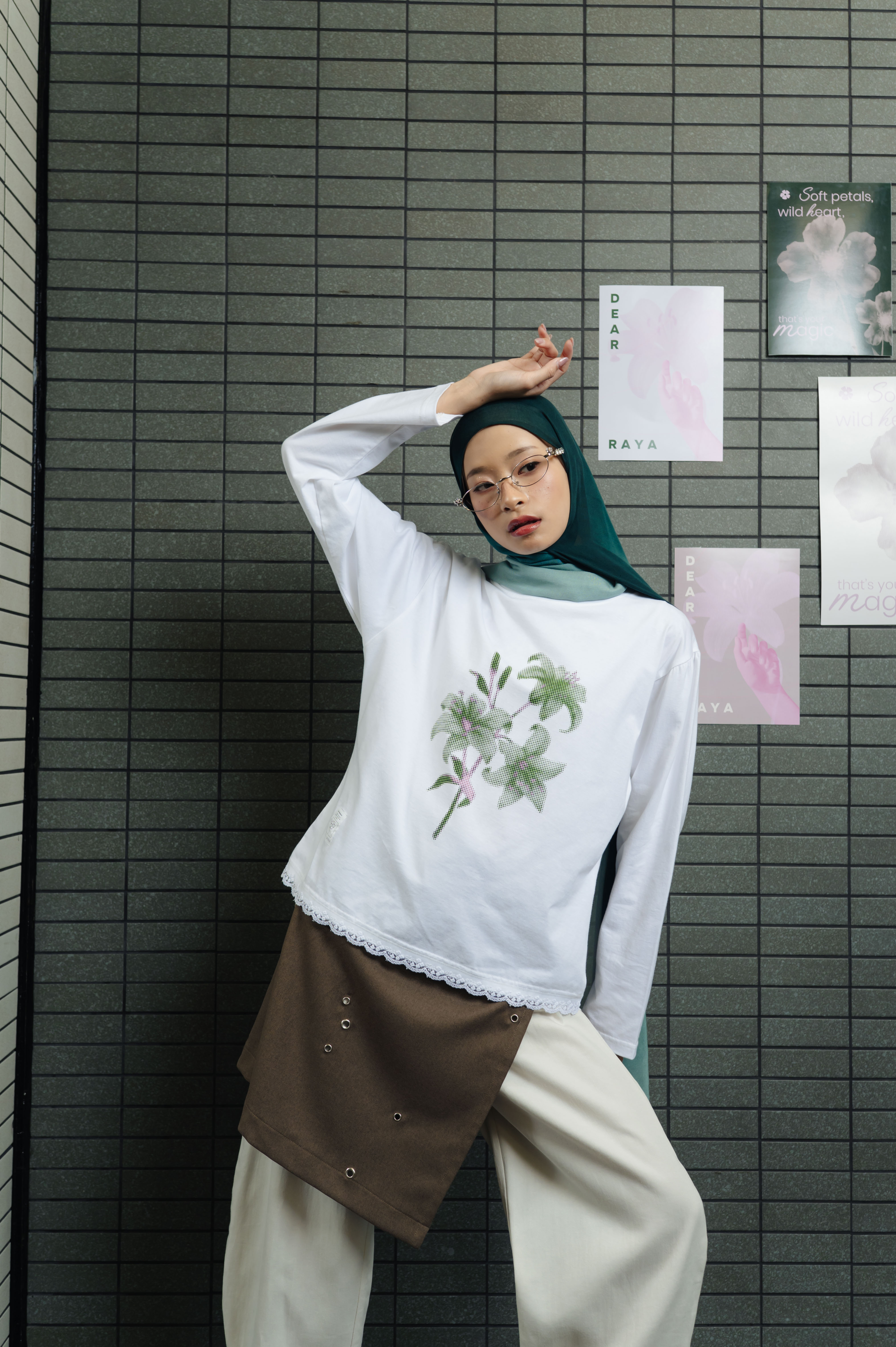 TOME AME - ARIRI T SHIRT LONGSLEEVE - KAOS LENGAN PANJANG MOTIF BUNGA