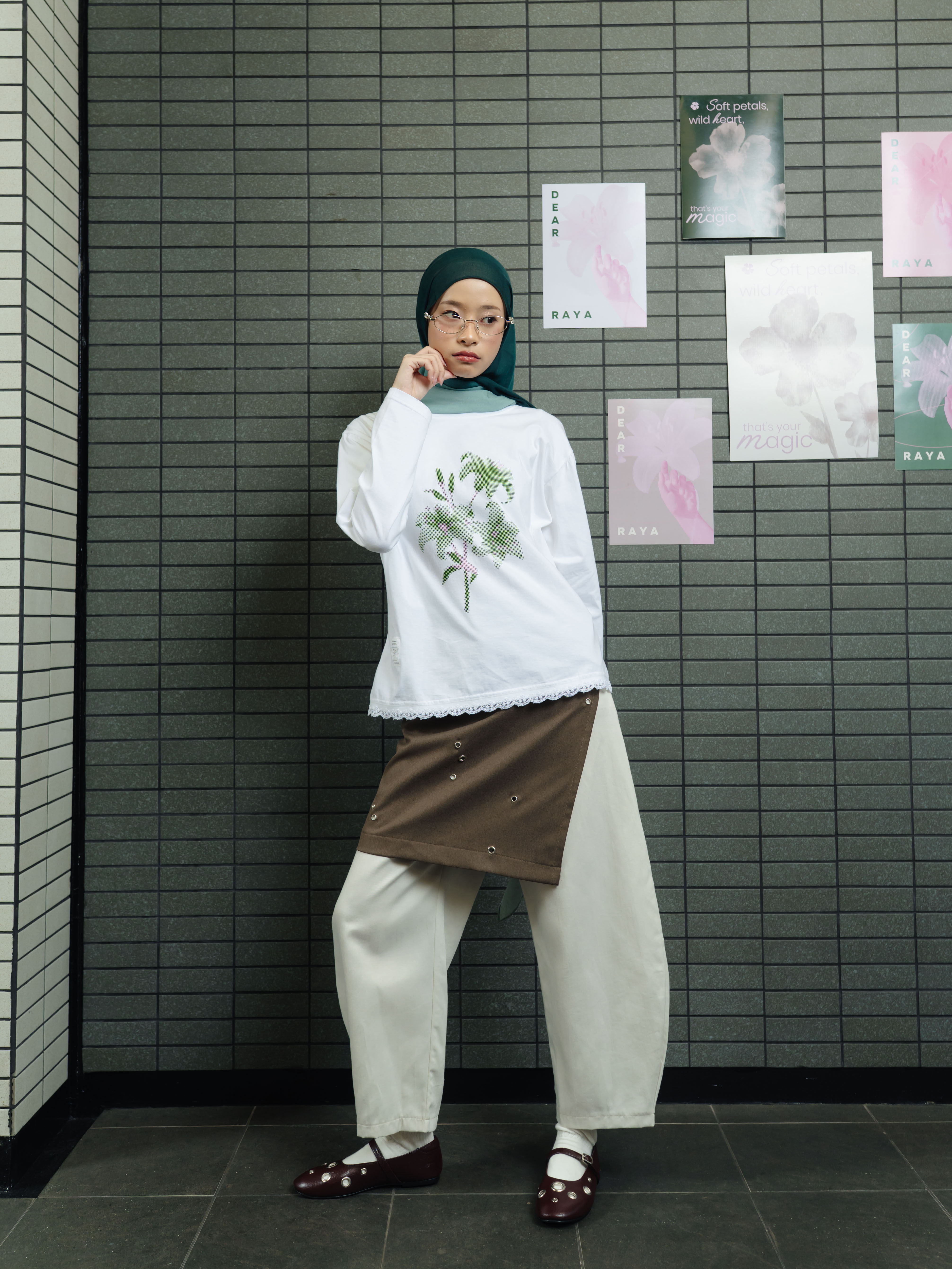 TOME AME - ARIRI T SHIRT LONGSLEEVE - KAOS LENGAN PANJANG MOTIF BUNGA
