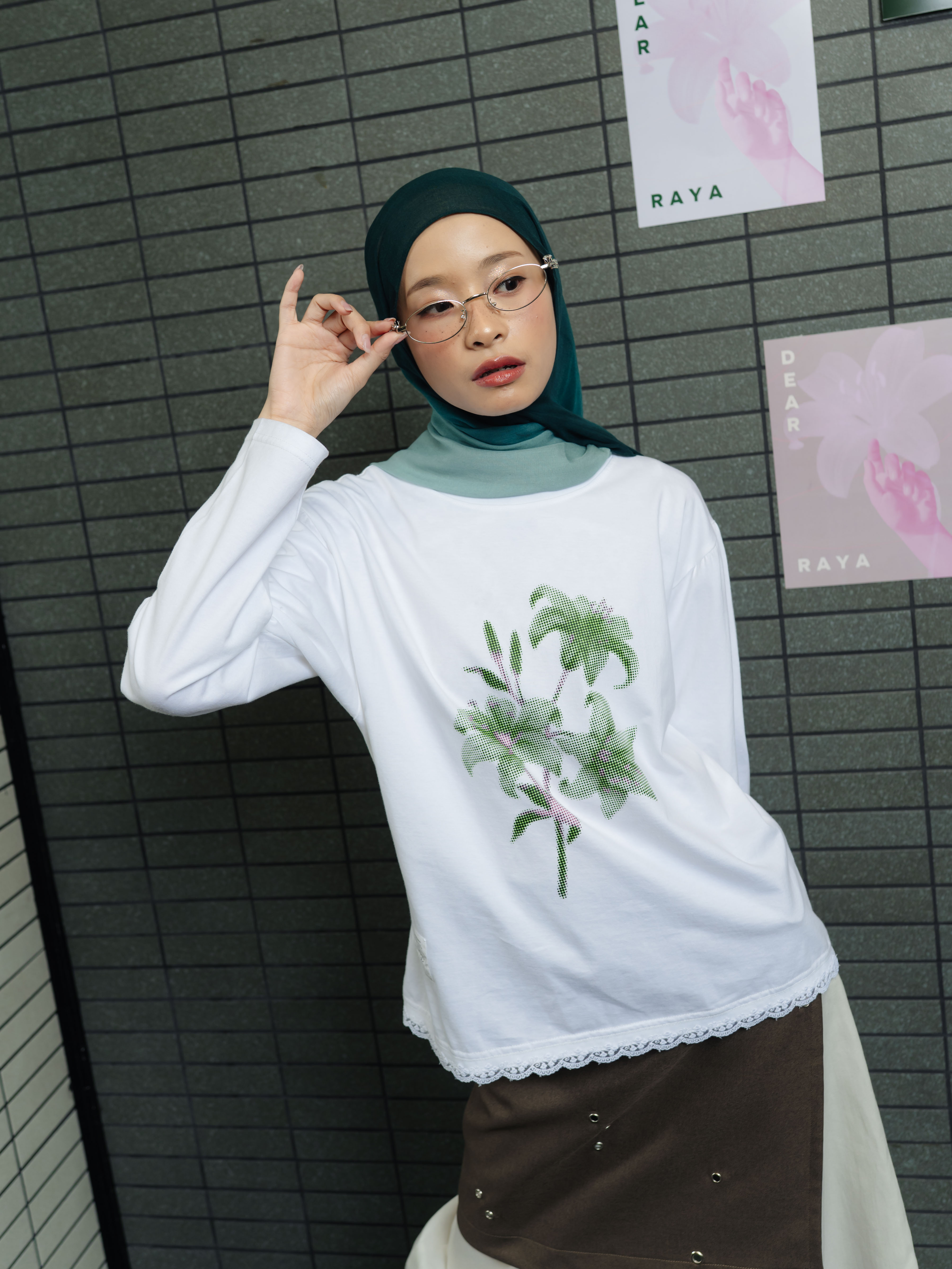 TOME AME - ARIRI T SHIRT LONGSLEEVE - KAOS LENGAN PANJANG MOTIF BUNGA