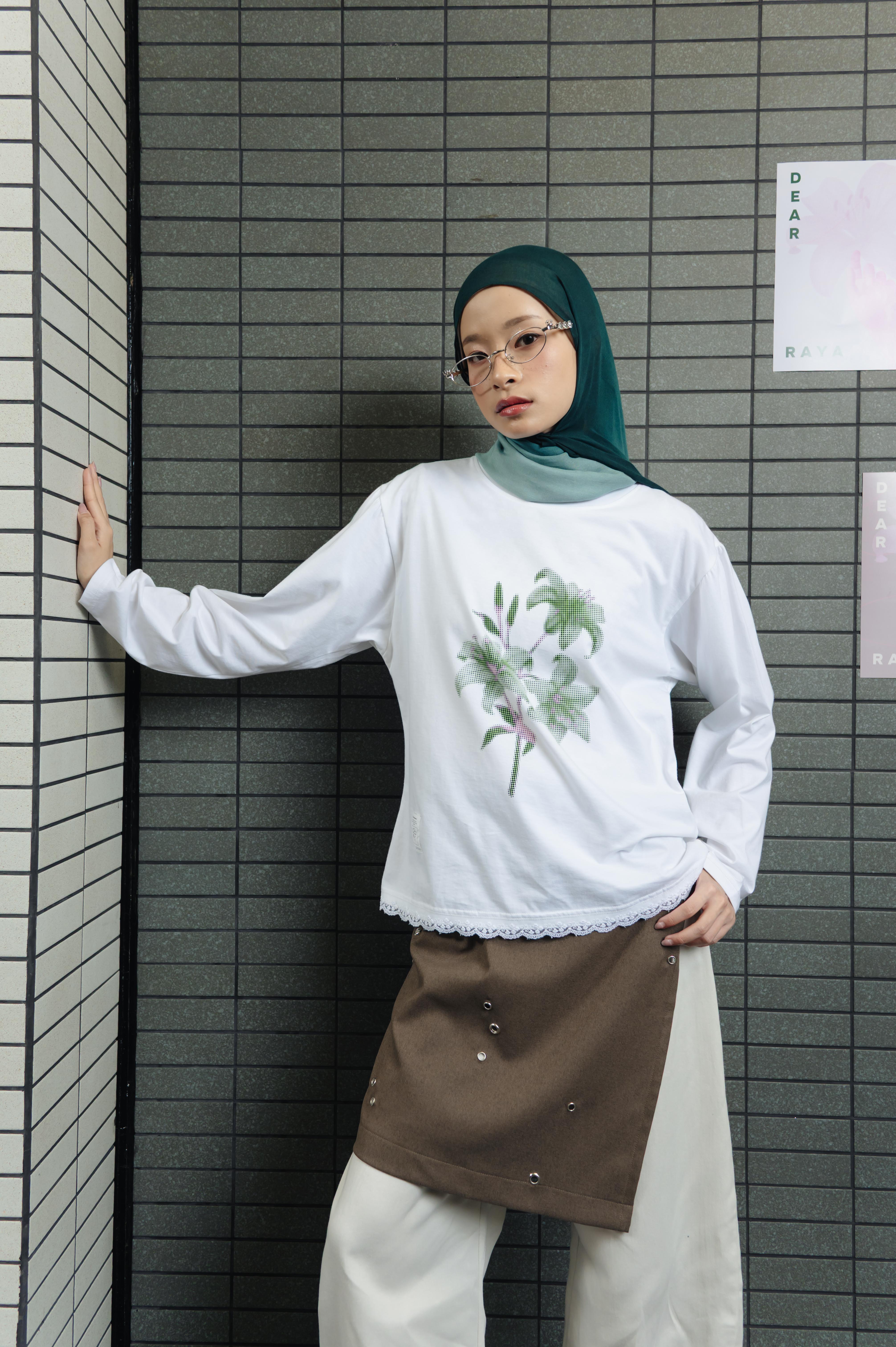 TOME AME - ARIRI T SHIRT LONGSLEEVE - KAOS LENGAN PANJANG MOTIF BUNGA