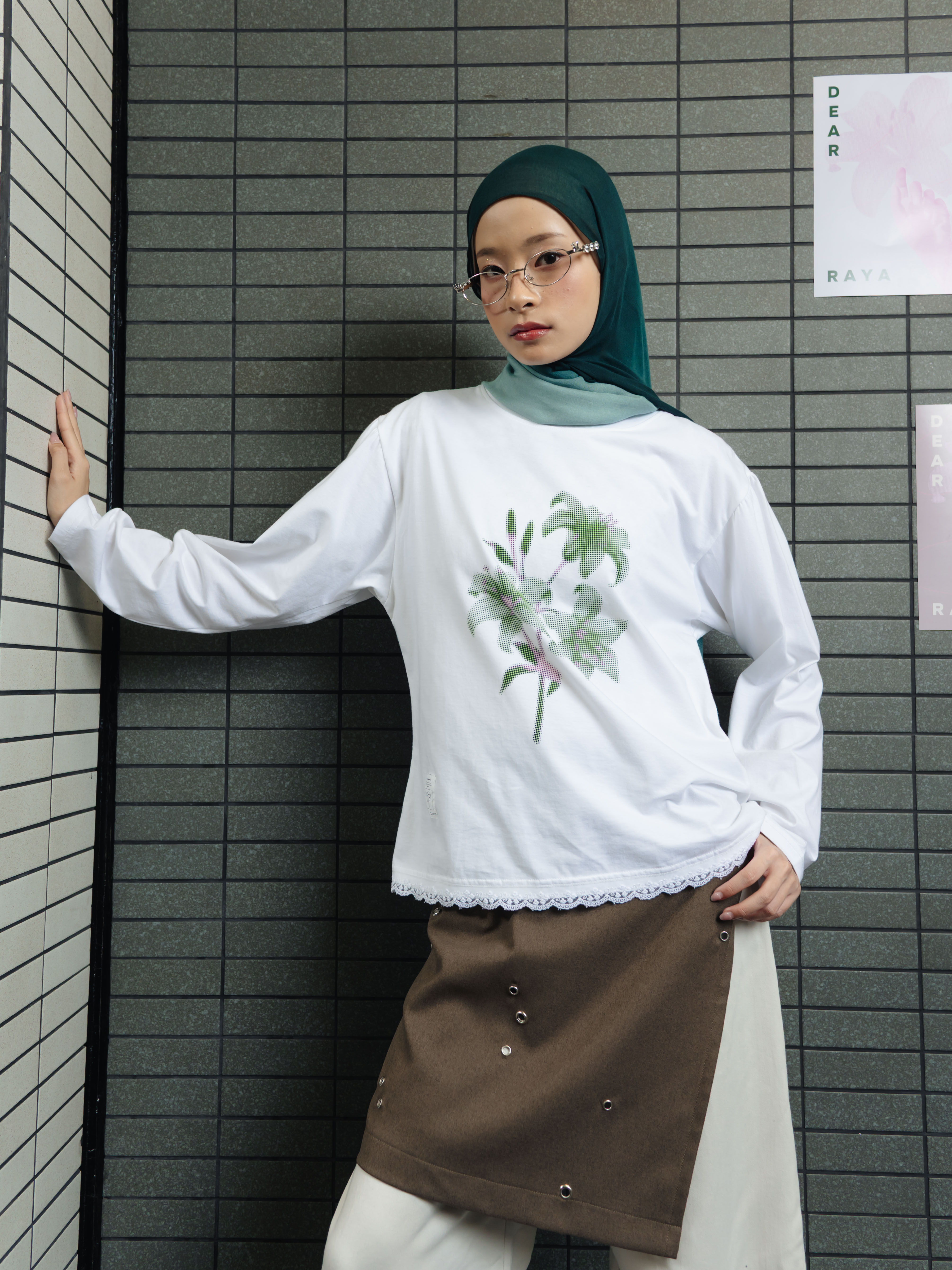 TOME AME - ARIRI T SHIRT LONGSLEEVE - KAOS LENGAN PANJANG MOTIF BUNGA