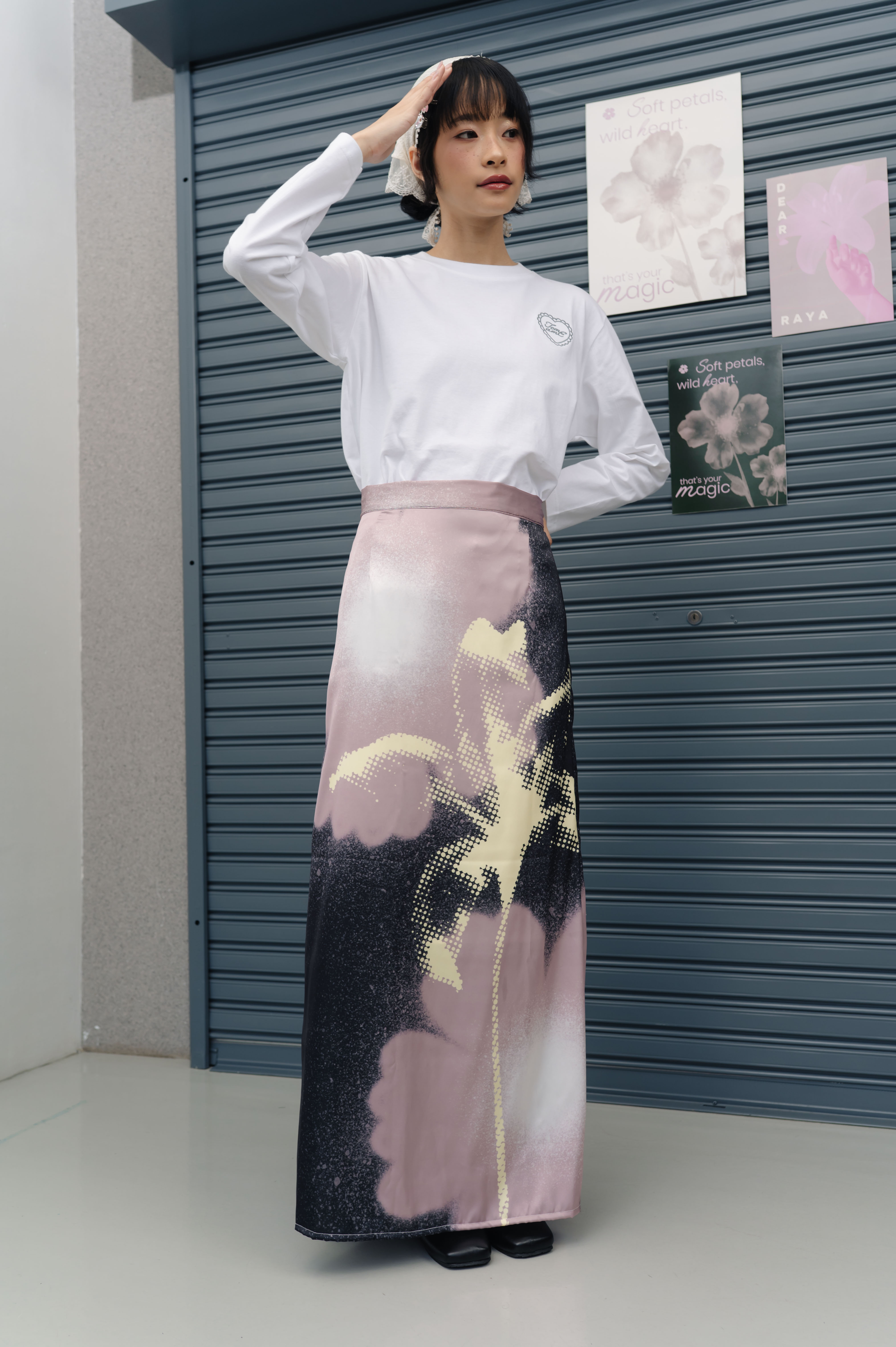 TOME AME - HARUKA SKIRT - ROK PANJANG WANITA PRINT BUNGA
