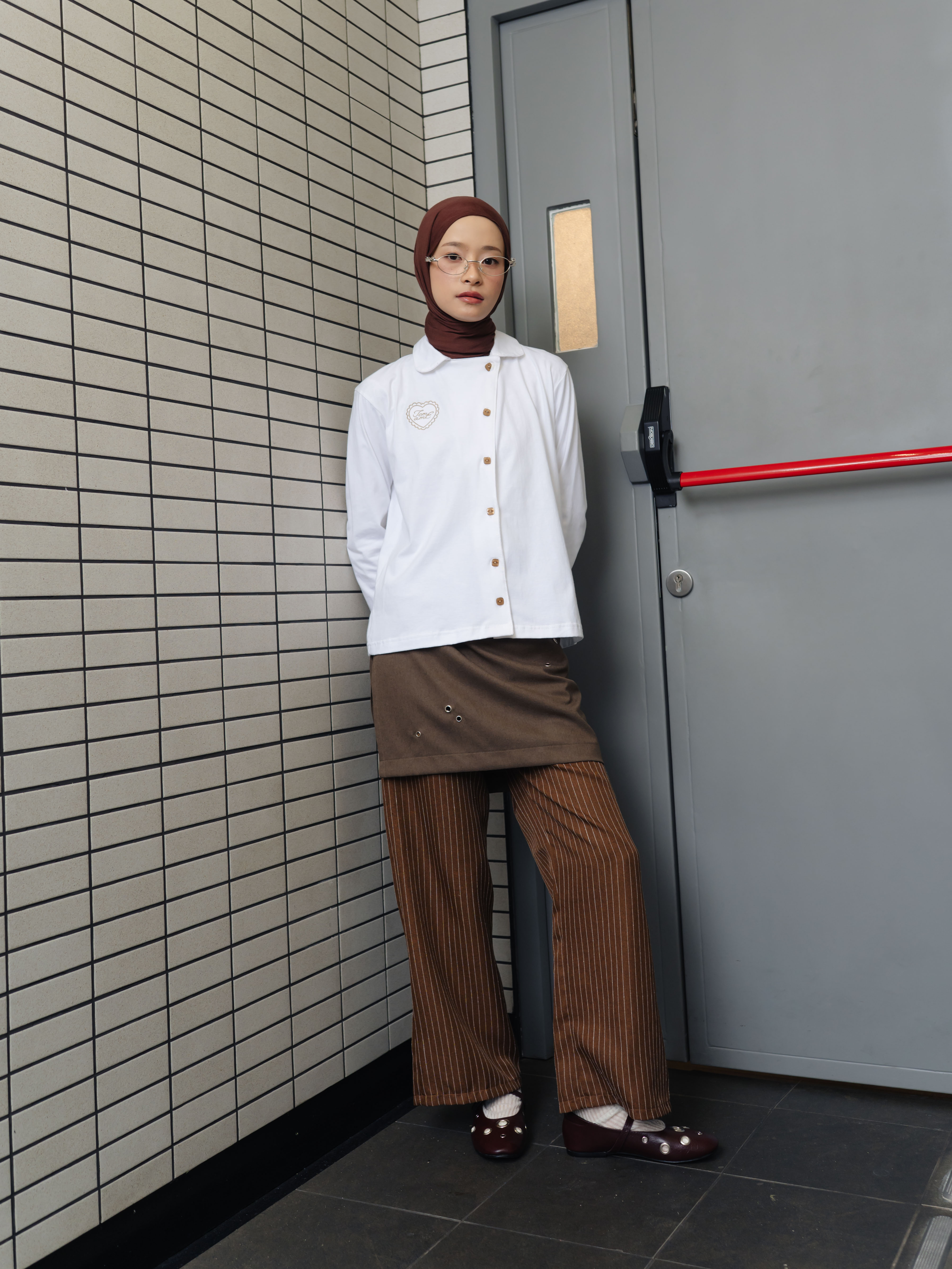 TOME AME - HIKAMI T SHIRT LONGSLEEVE BUTTON - KAOS POLOS LENGAN PANJANG 20S