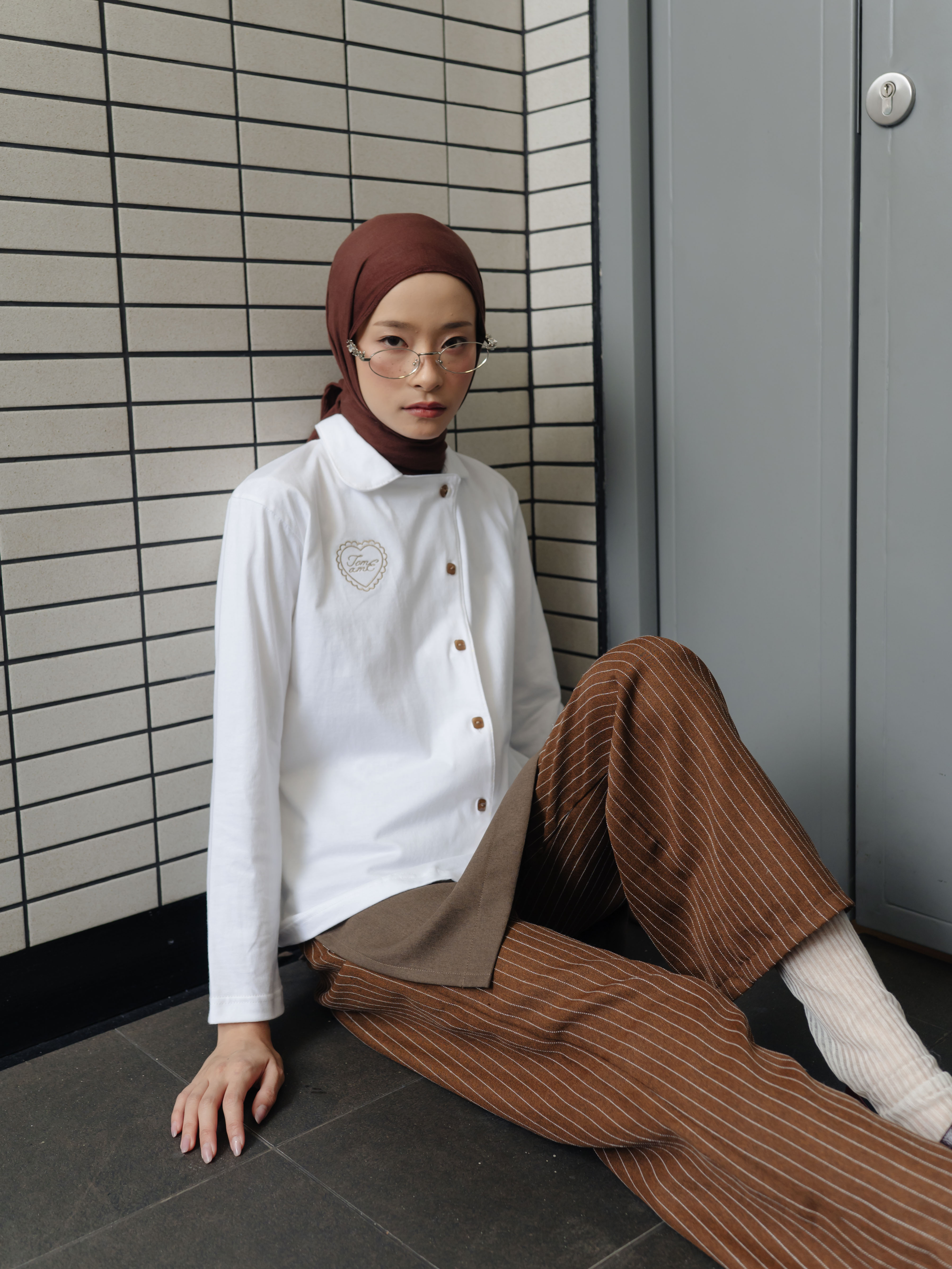 TOME AME - HIKAMI T SHIRT LONGSLEEVE BUTTON - KAOS POLOS LENGAN PANJANG 20S