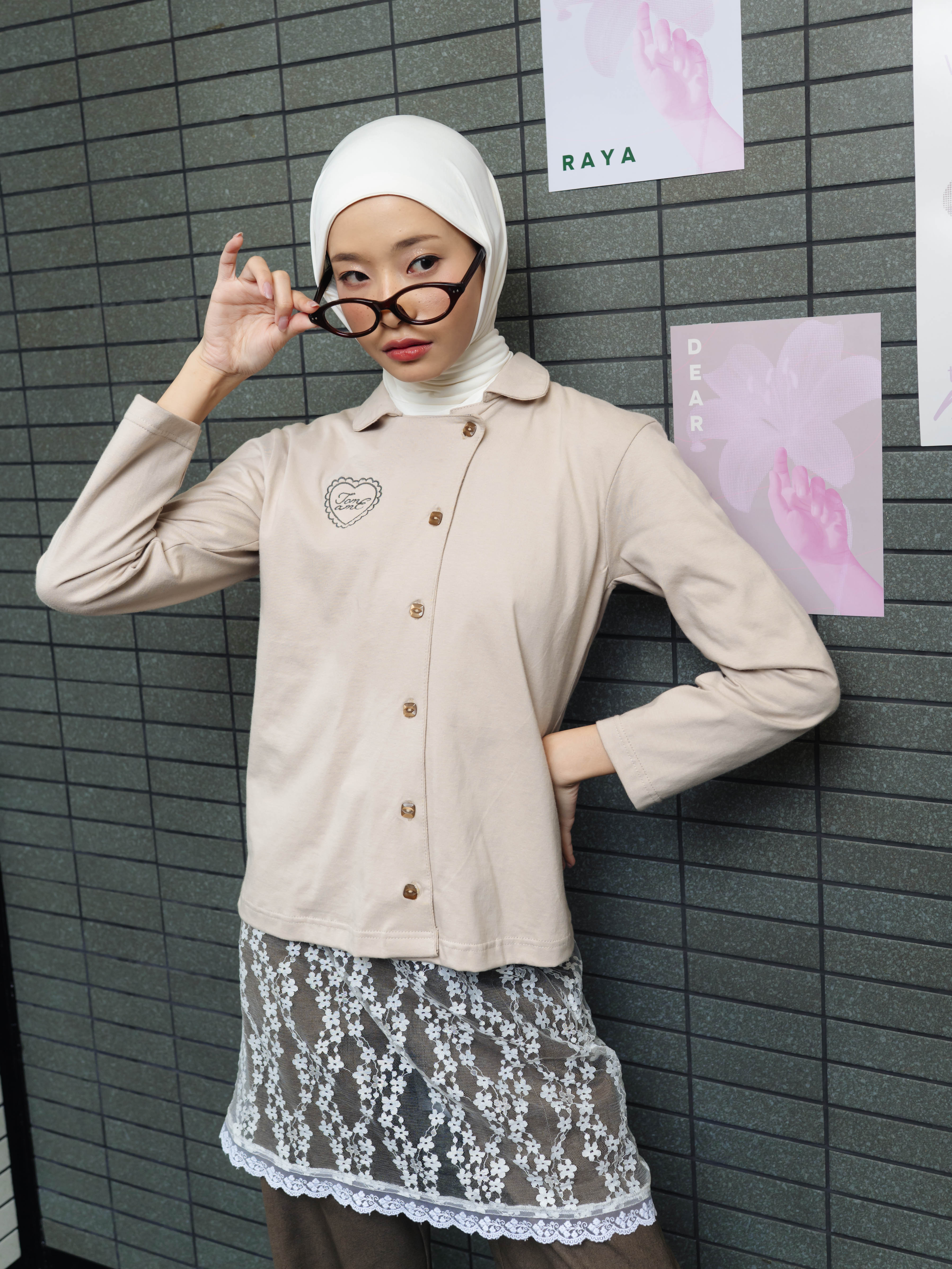 TOME AME - HIKAMI T SHIRT LONGSLEEVE BUTTON - KAOS POLOS LENGAN PANJANG 20S
