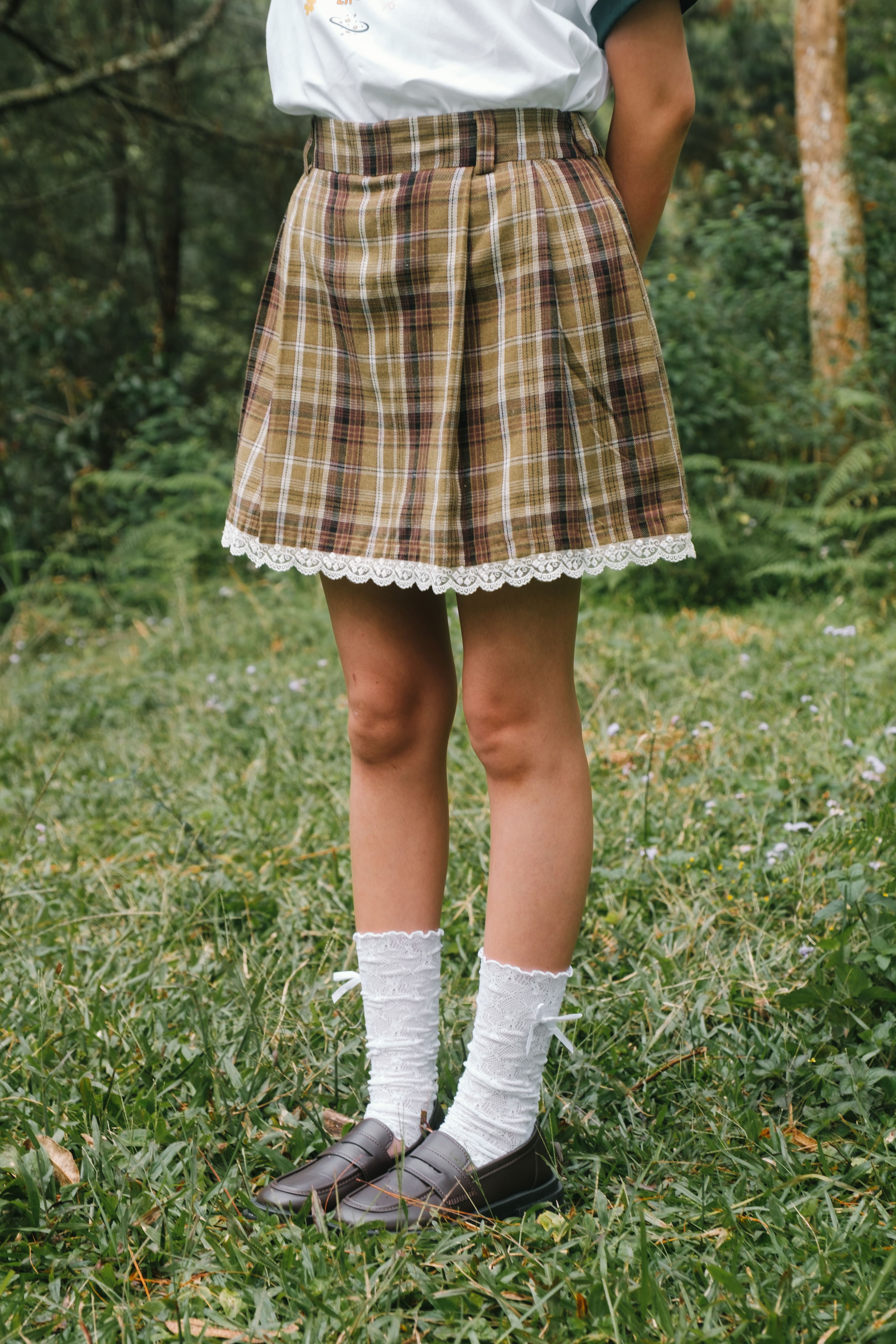 Tome Ame - Jiro Skort - Rok Tartan Motif