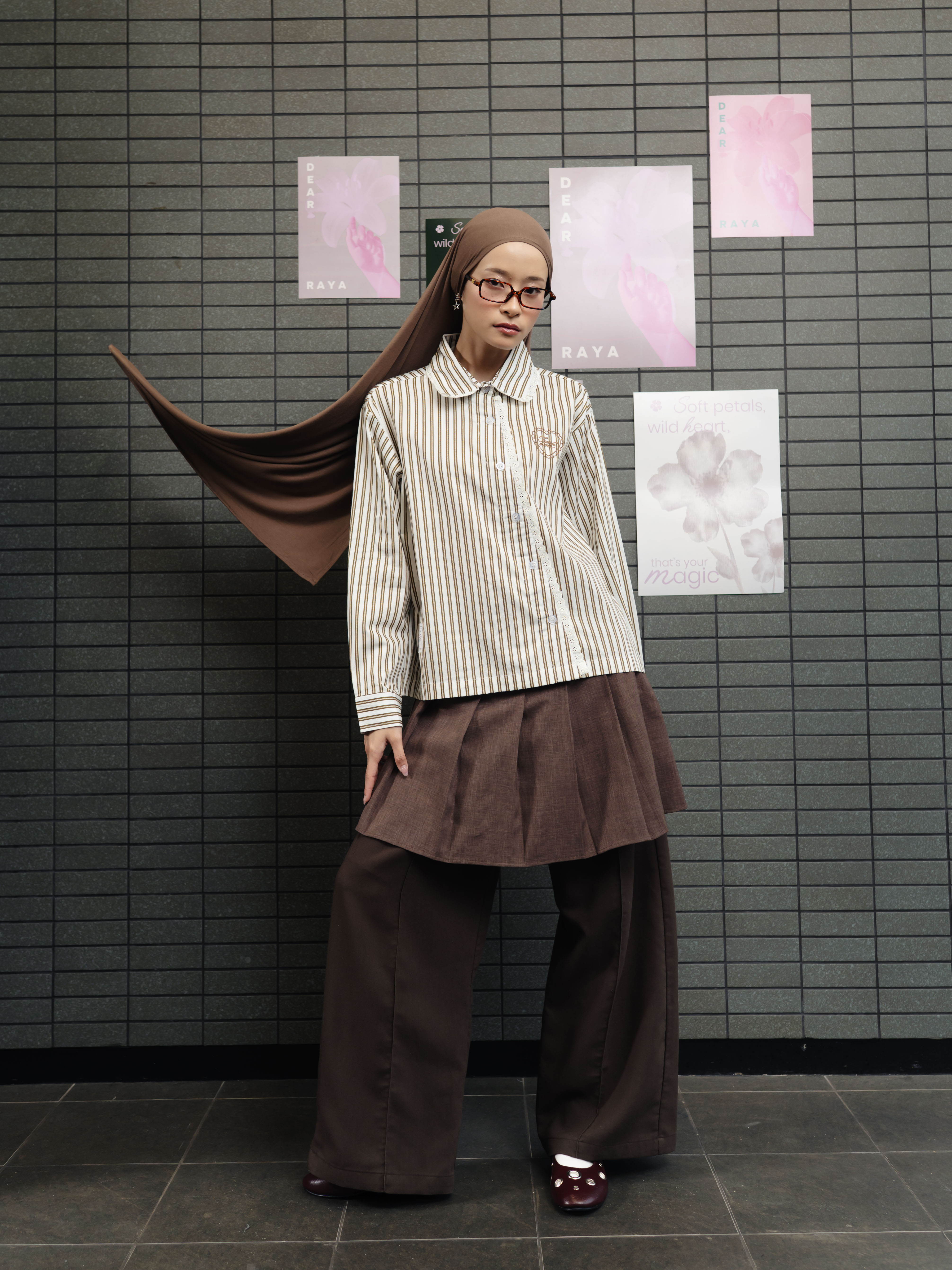 TOME AME - MOMO STRIPE SHIRT - KEMEJA LENGAN PANJANG WANITA  COTTON STRIPE