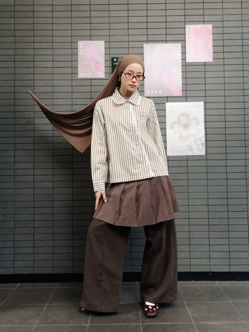 Image of TOME AME - MOMO STRIPE SHIRT - KEMEJA LENGAN PANJANG WANITA  COTTON STRIPE