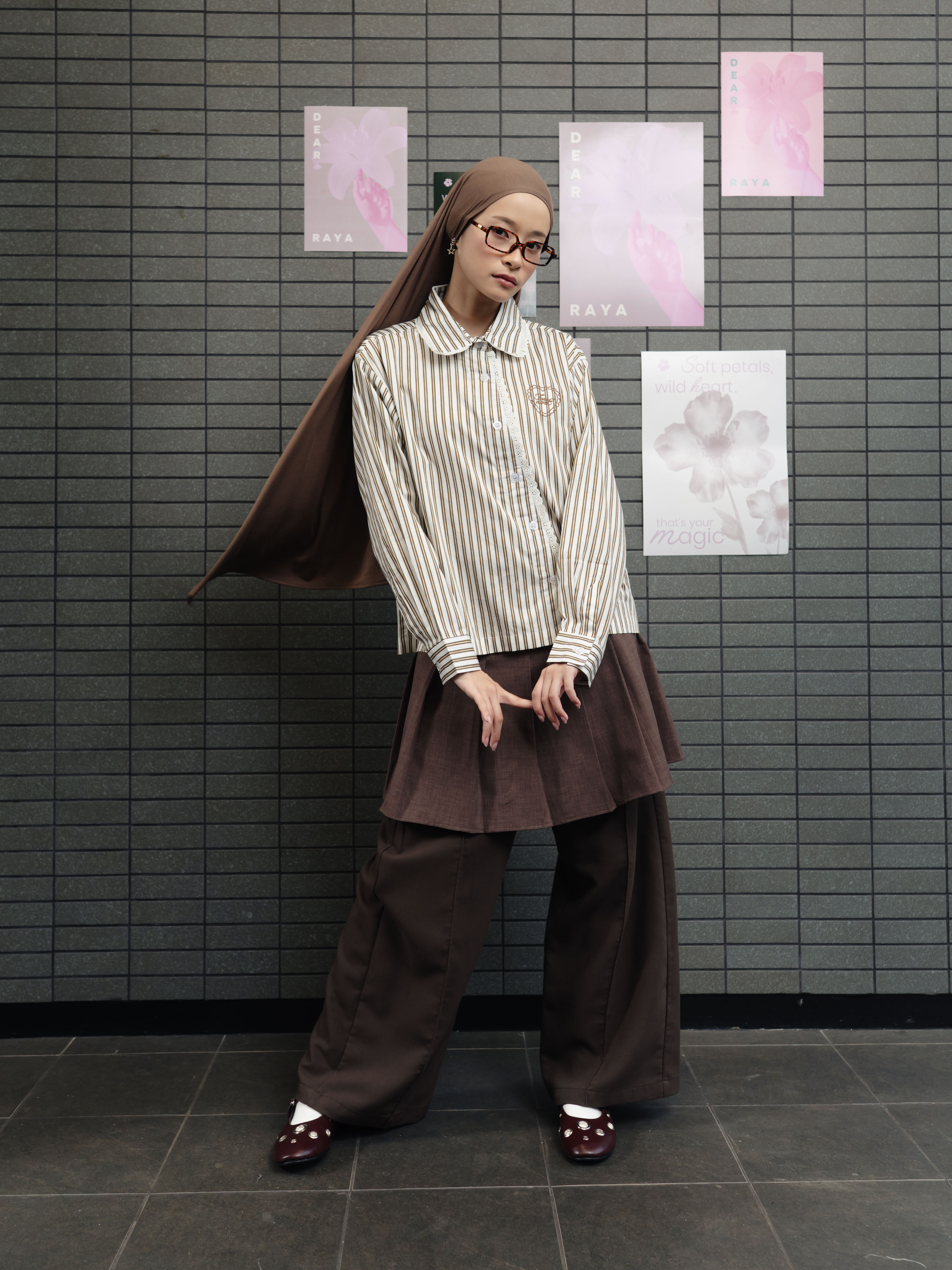 TOME AME - MOMO STRIPE SHIRT - KEMEJA LENGAN PANJANG WANITA  COTTON STRIPE