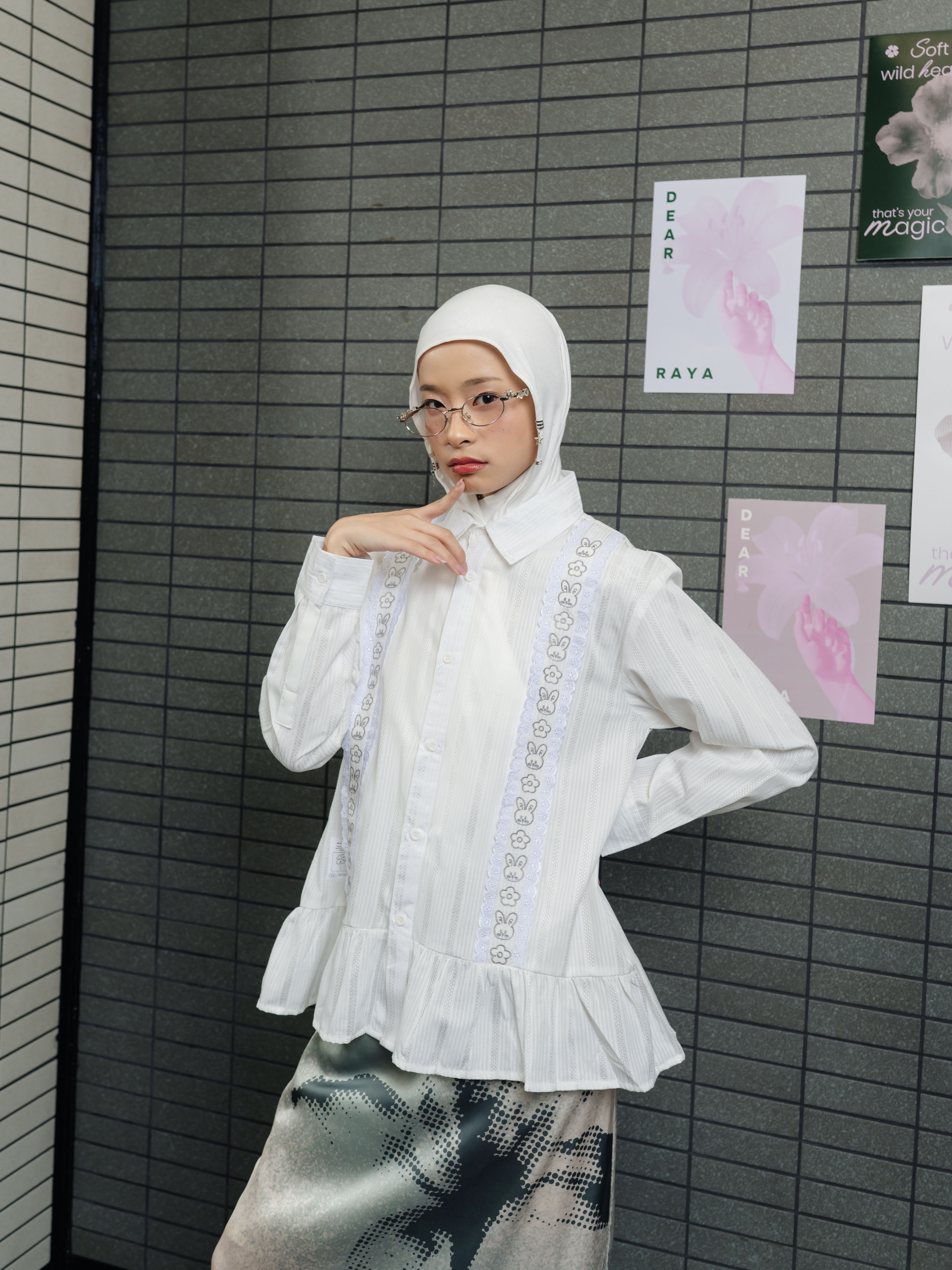 TOME AME - NATSUMI SHIRT - KEMEJA STRIPED WANITA LENGAN PANJANG COTTON DOBBY STRIPED
