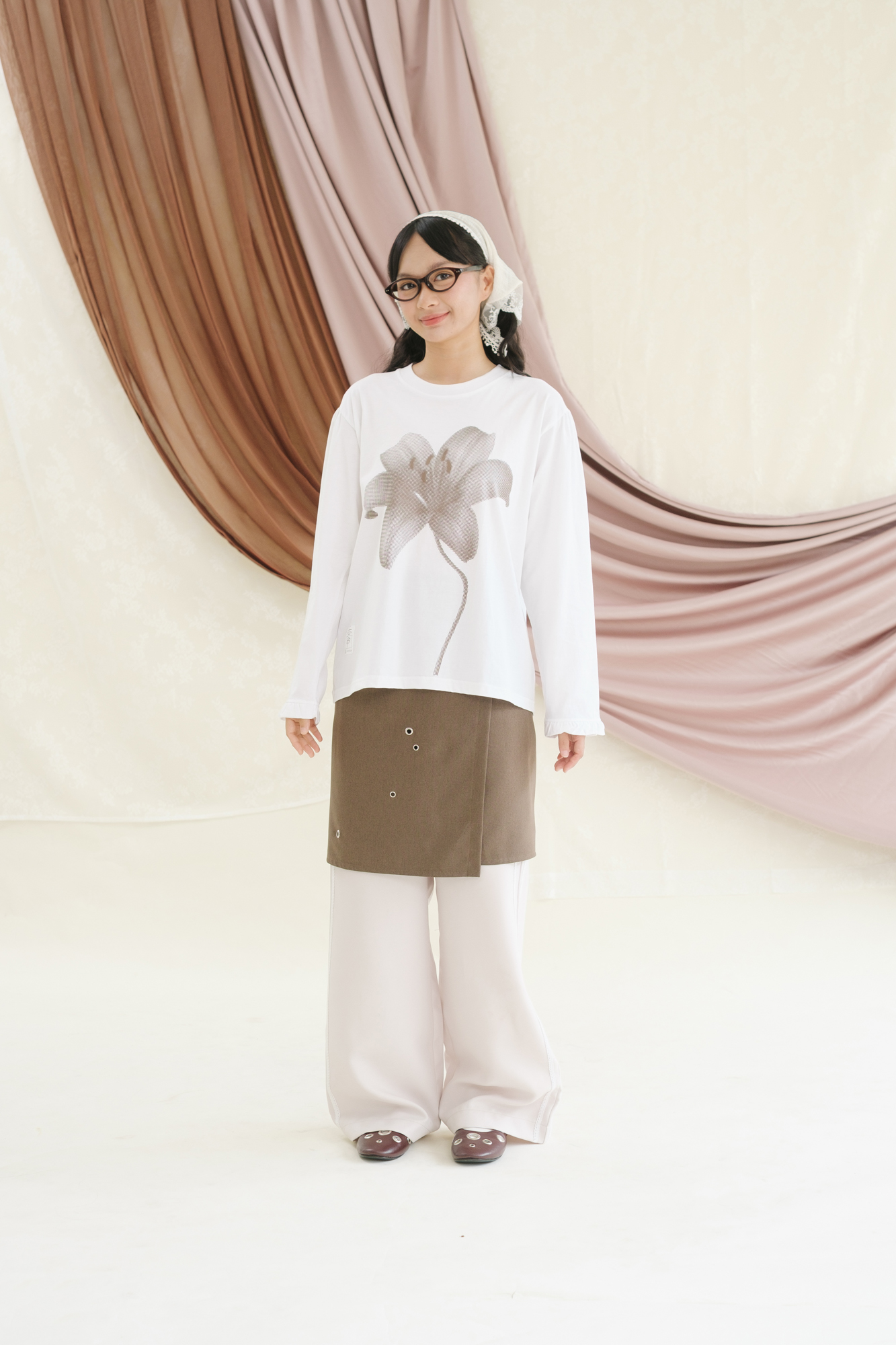 TOME AME - REN LONGSLEEVE - KAOS LENGAN PANJANG MOTIF BUNGA