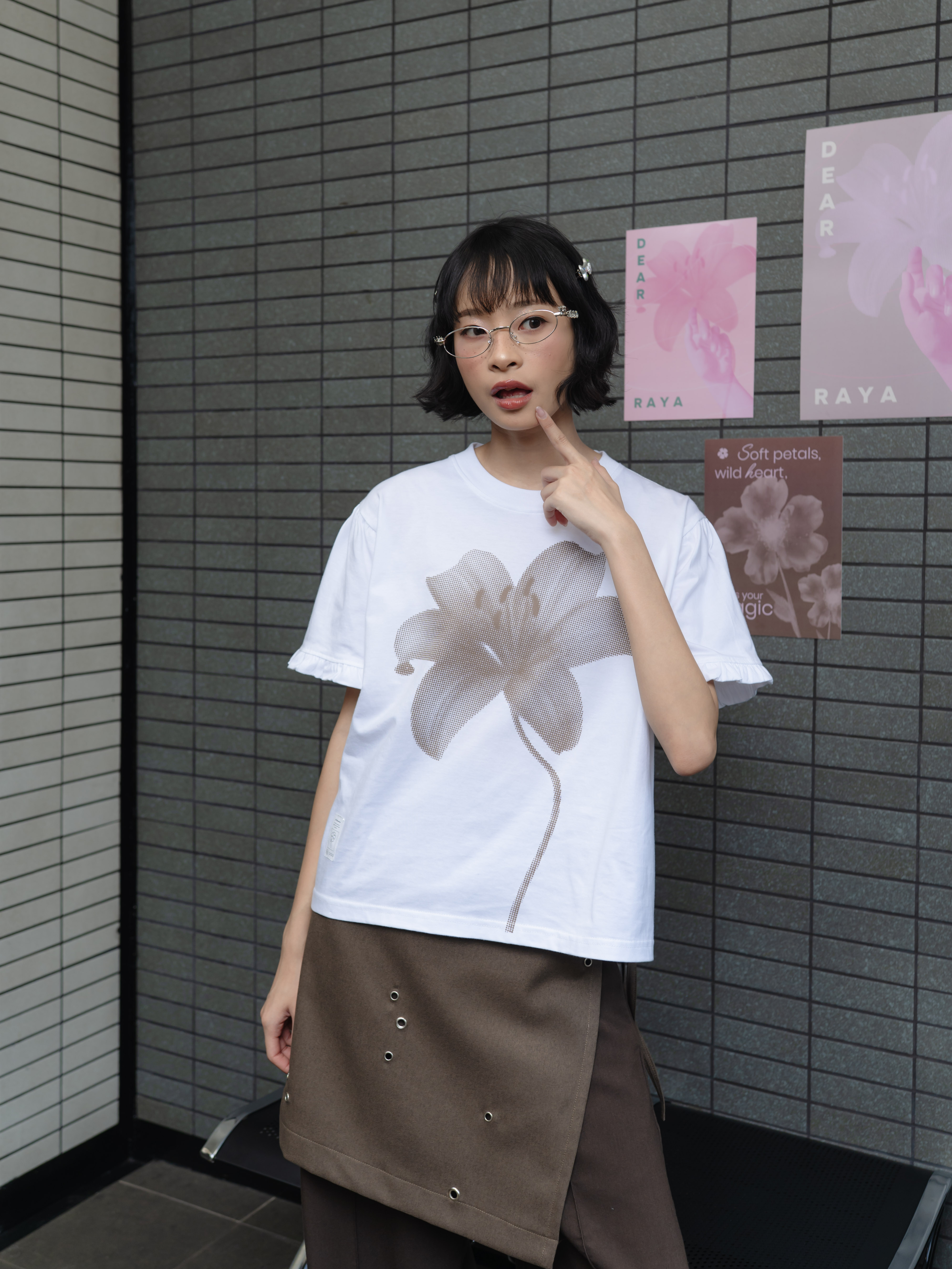 TOME AME - REN SHORT SLEEVE - KAOS LENGAN PENDEK MOTIF BUNGA