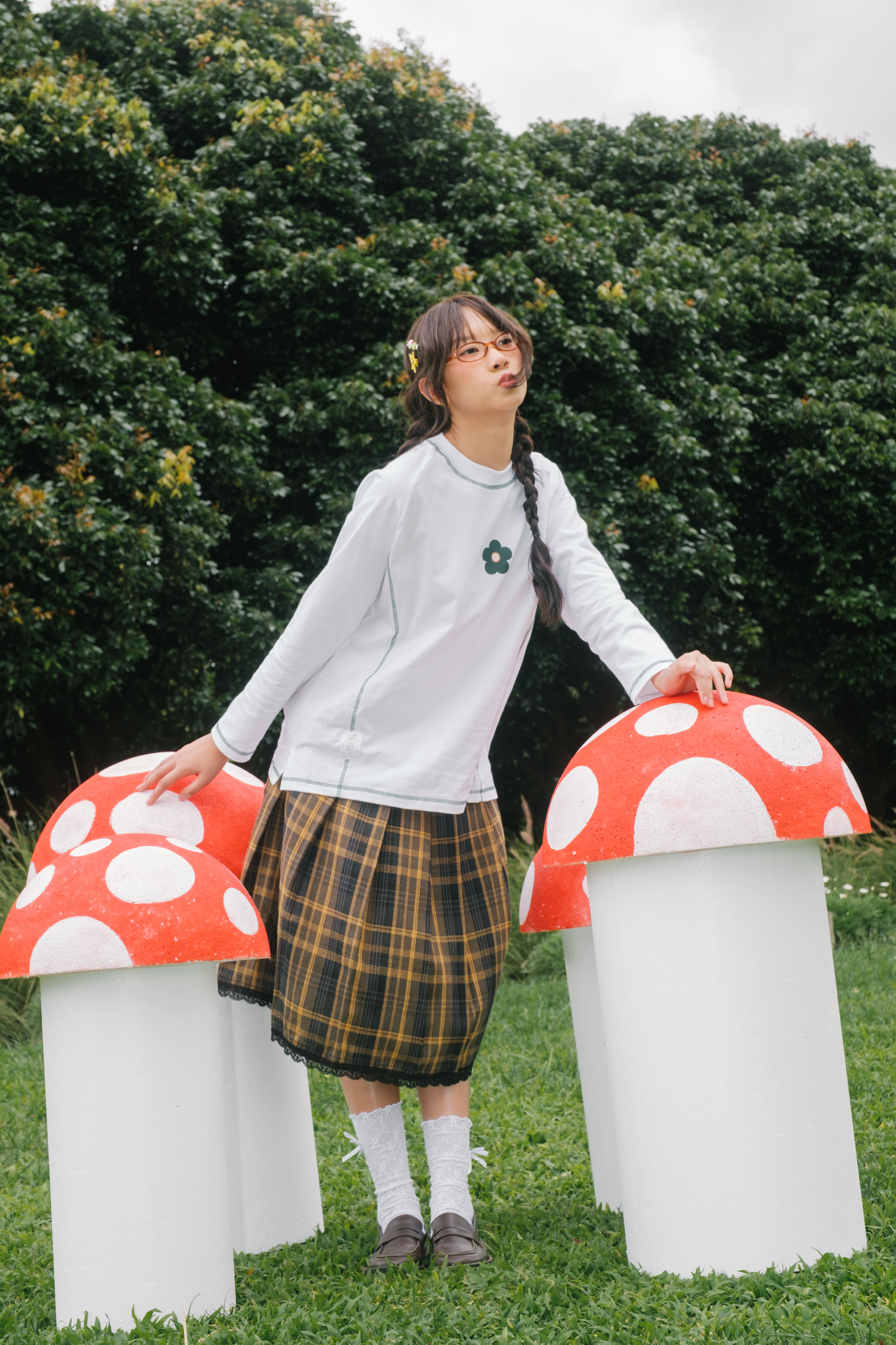 Tome Ame - Yuma Long Sleeve - Kaos Lengan Panjang 24S Logo Bunga