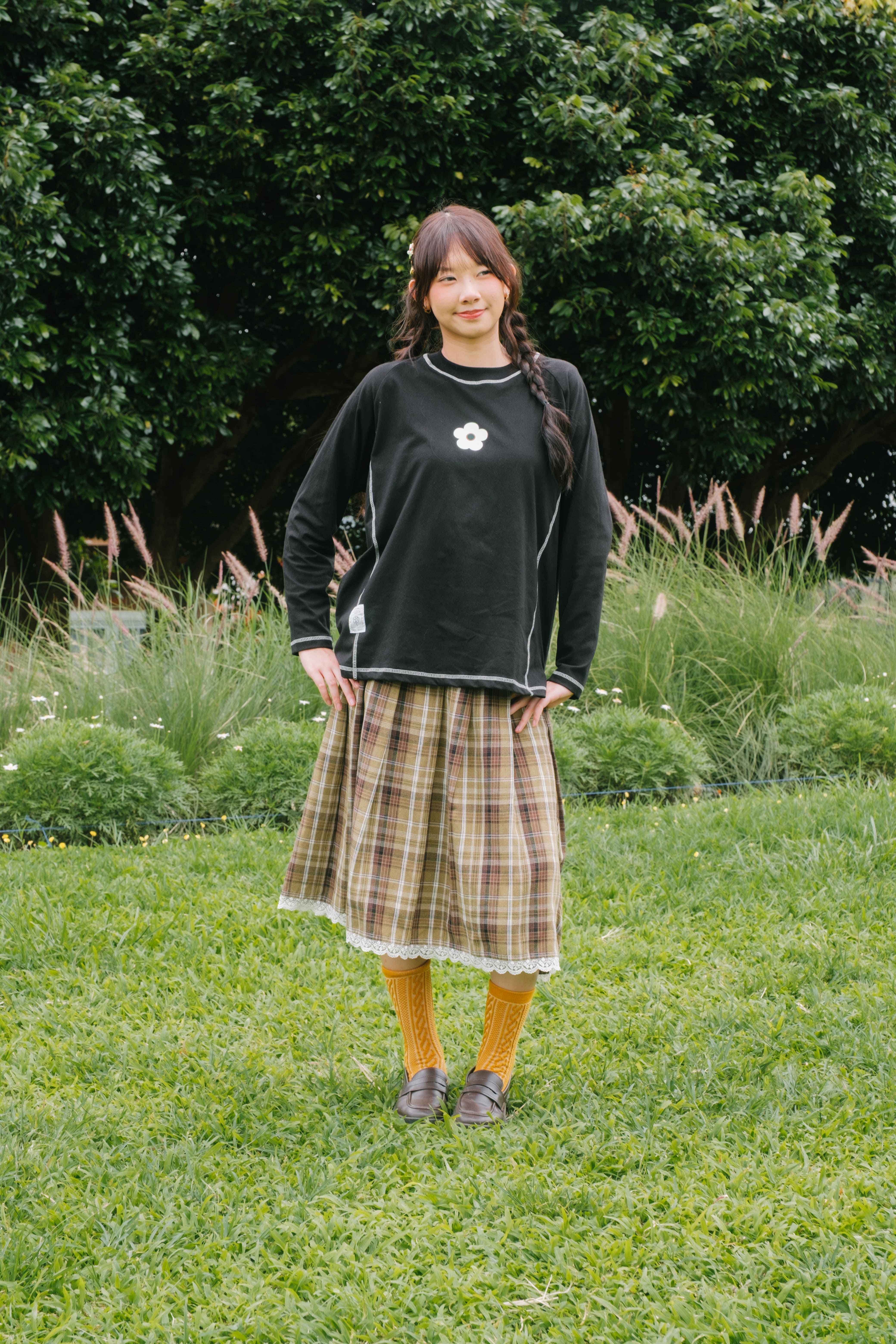 Tome Ame - Yuma Long Sleeve - Kaos Lengan Panjang 24S Logo Bunga
