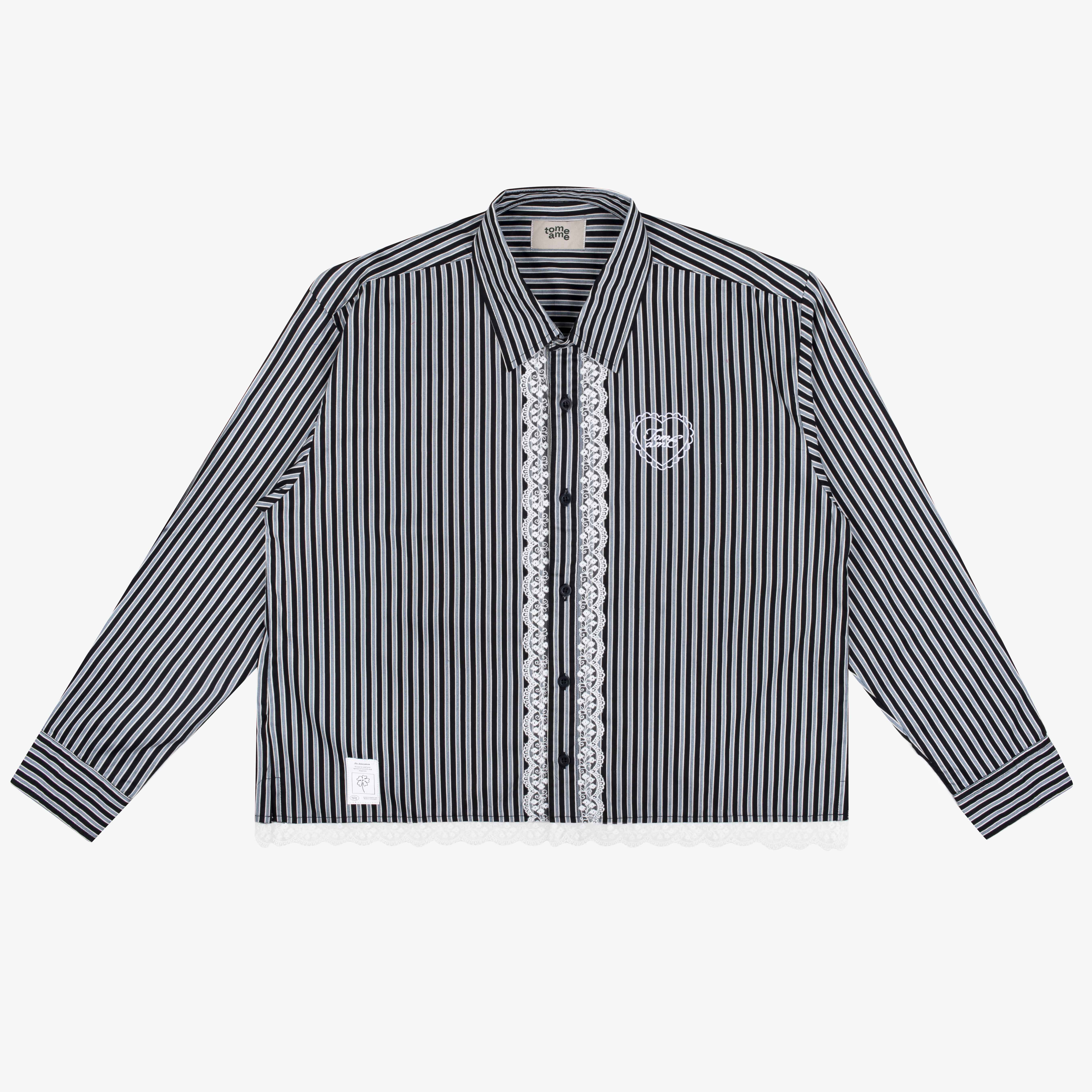 Tome Ame - Omi Striped Shirt Black