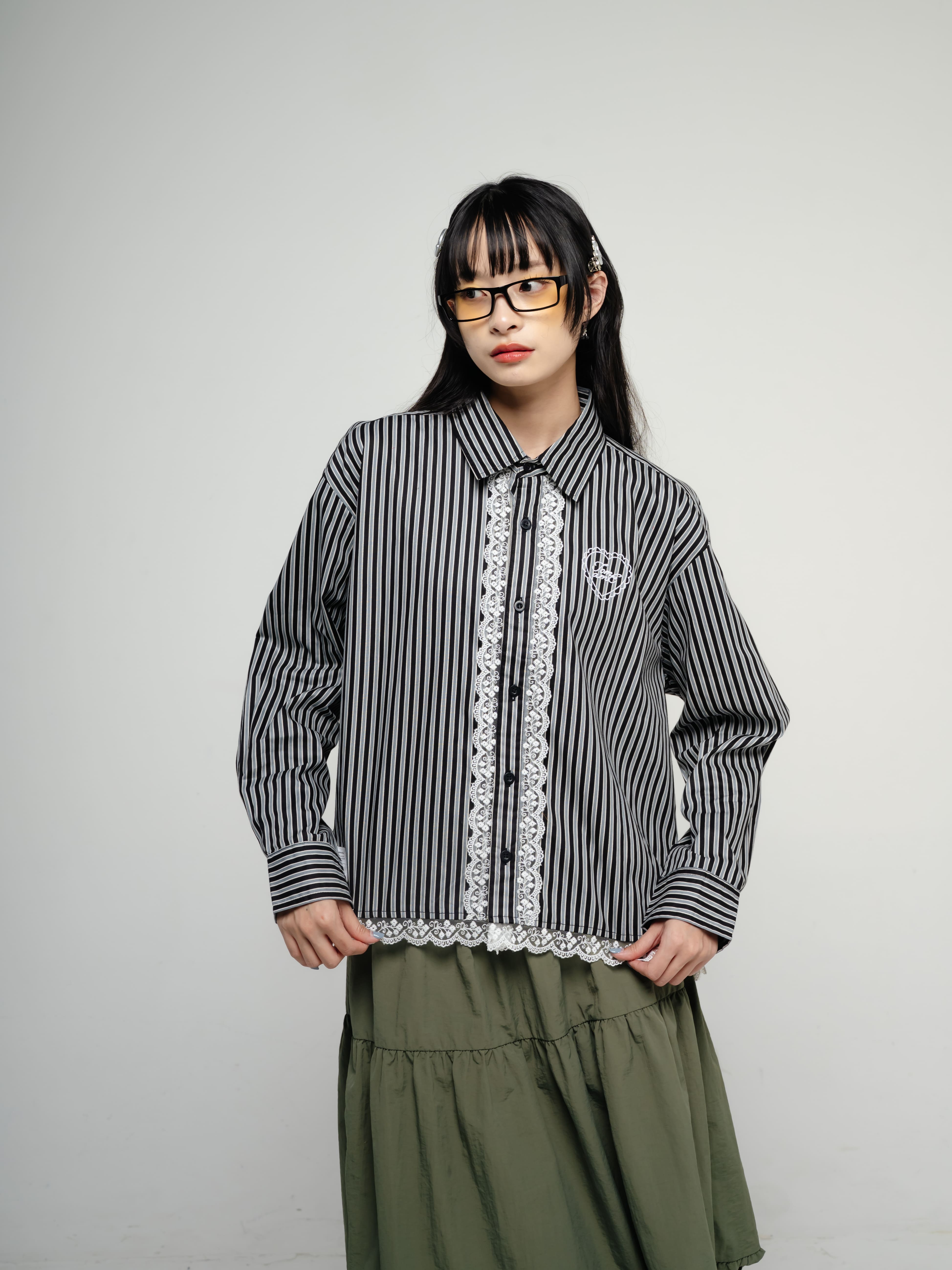 Tome Ame - Omi Striped Shirt Black