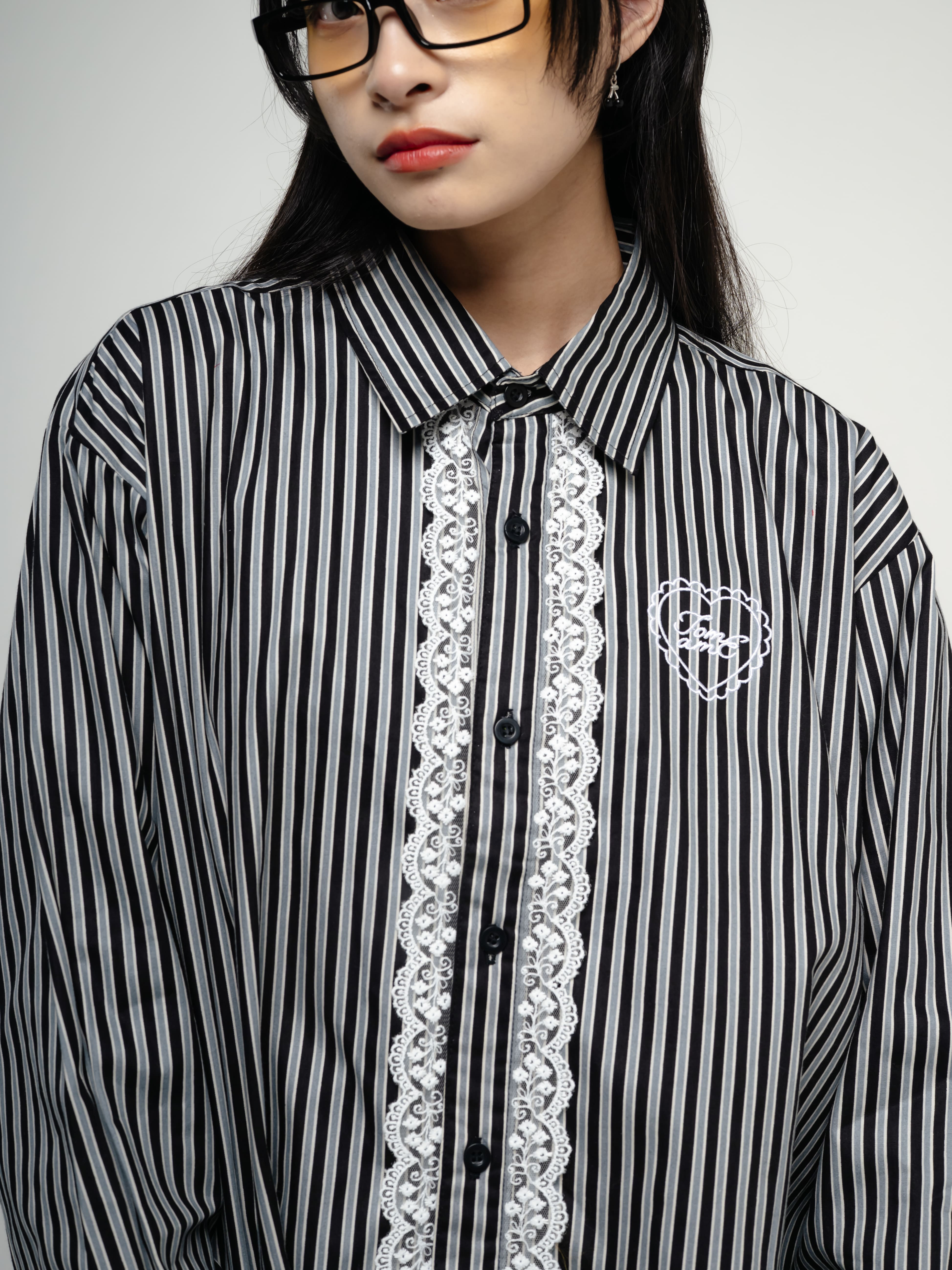 Tome Ame - Omi Striped Shirt Black