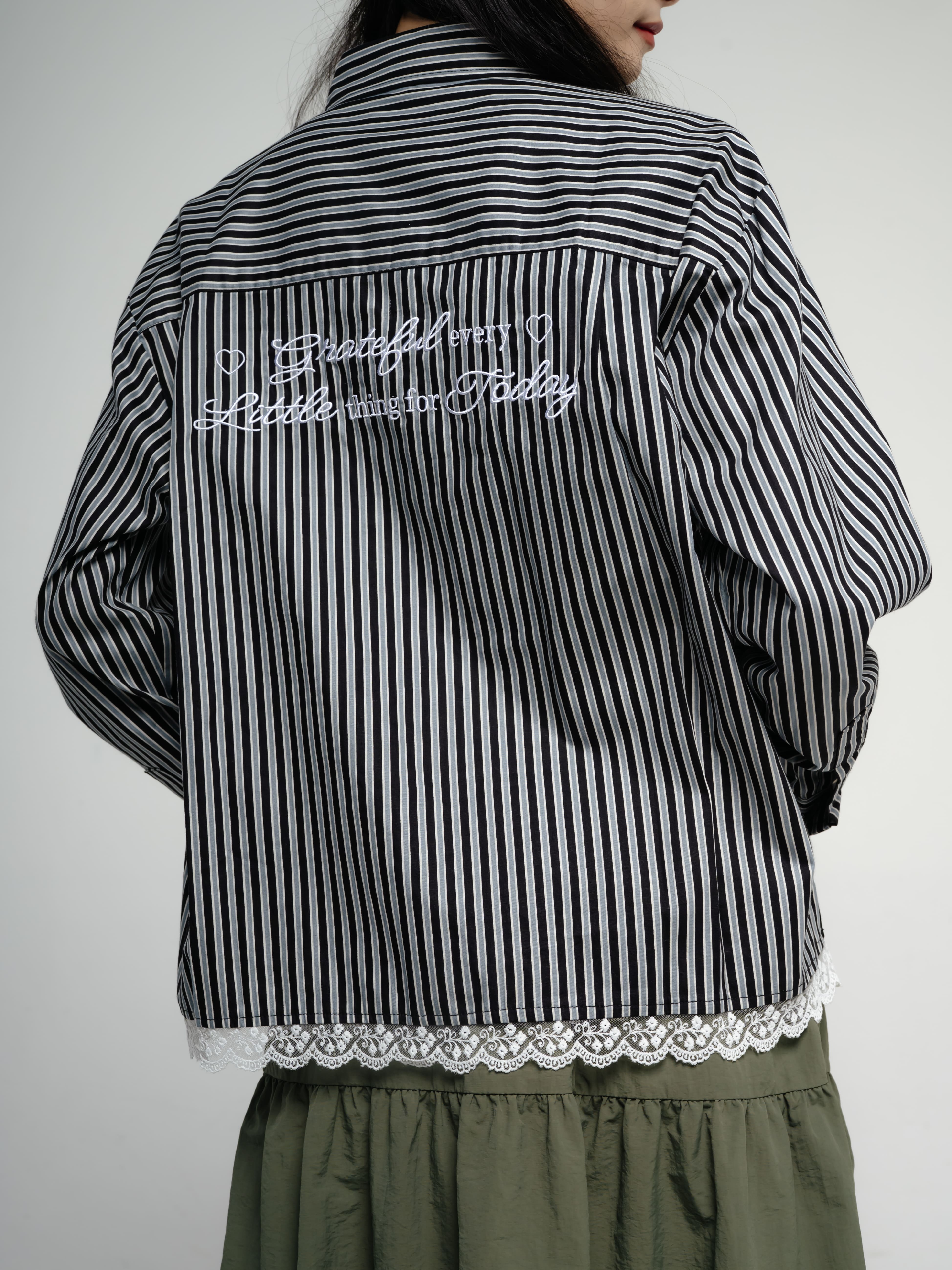 Tome Ame - Omi Striped Shirt Black