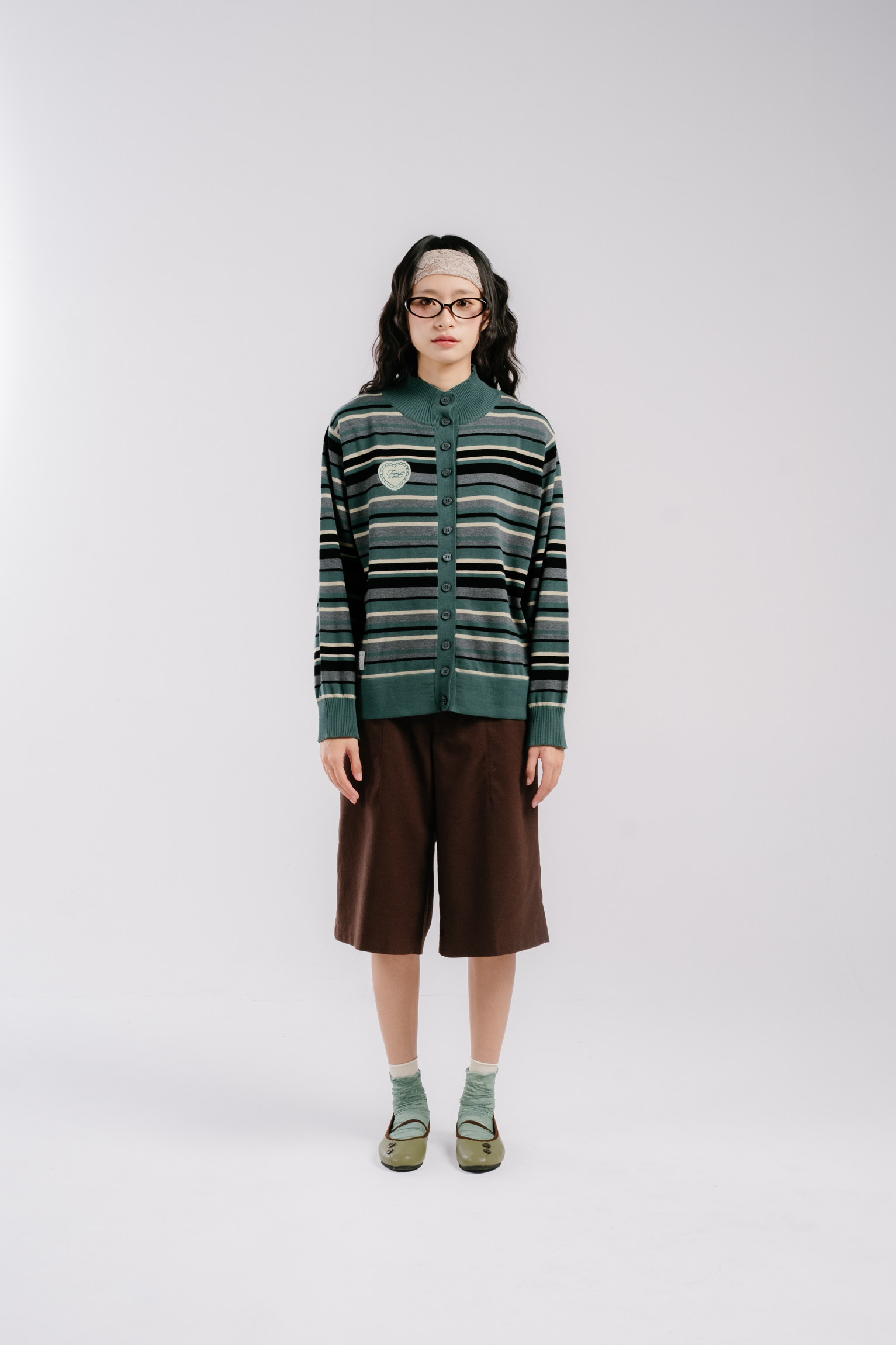 Tome Ame - Lura Stripe Knitwear Longsleeve - Knitwear Lengan Panjang Motif Garis Wanita