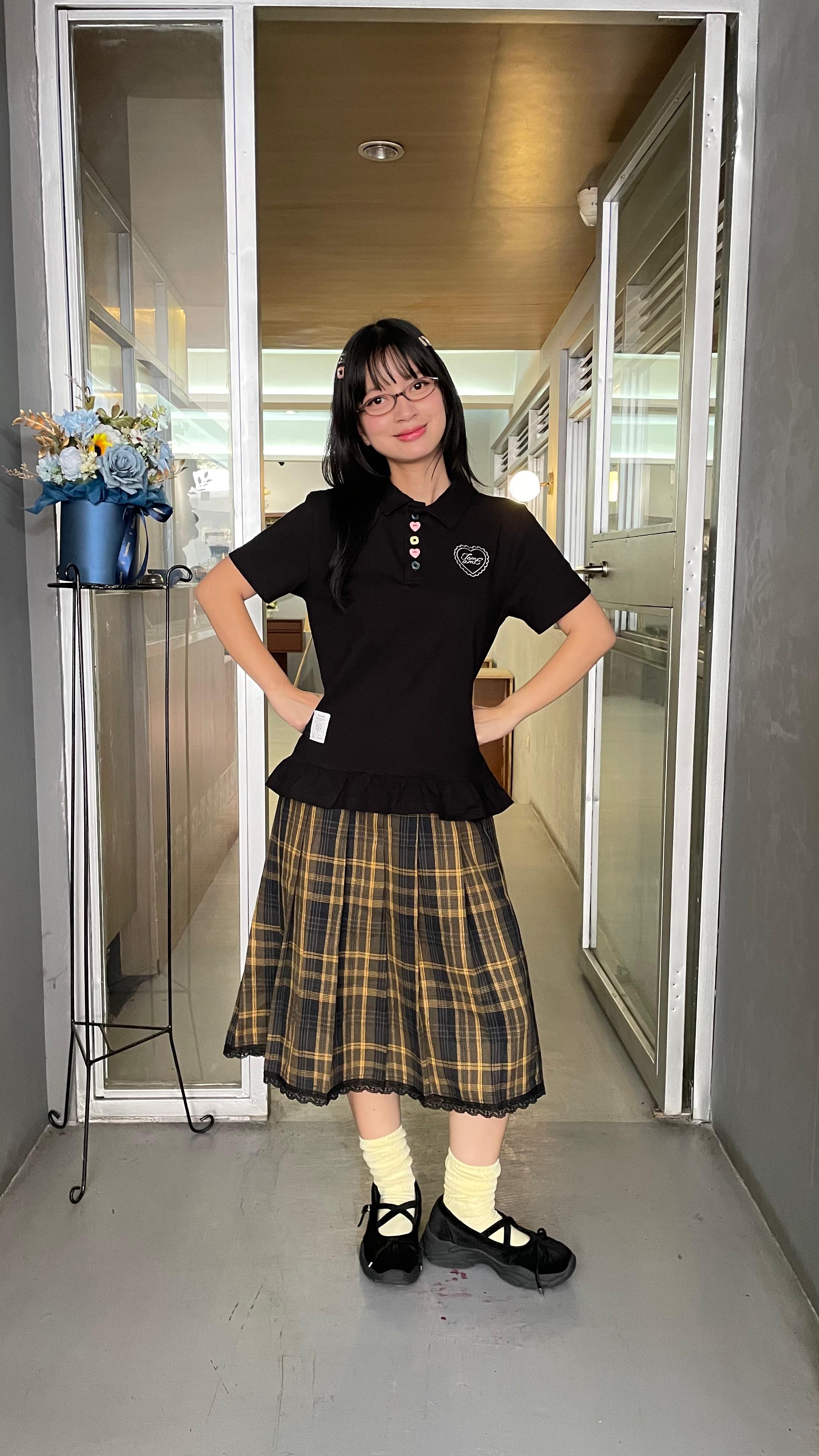 Ouka Skirt Midi Navy